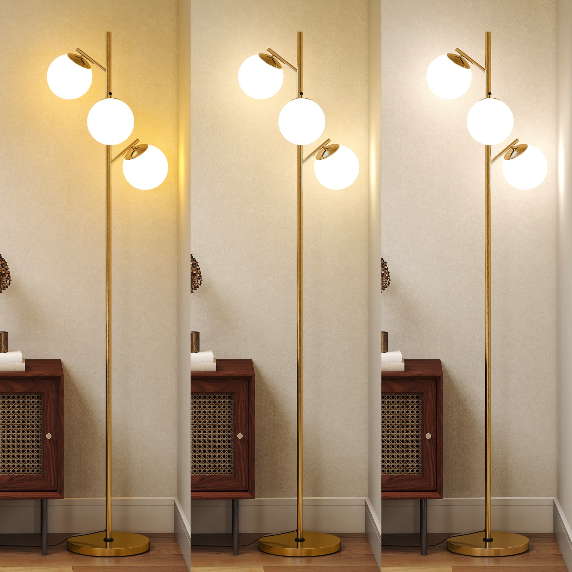 Modern Gold 3-Light Tree Floor Lamp for Effortless Ambience - image 5