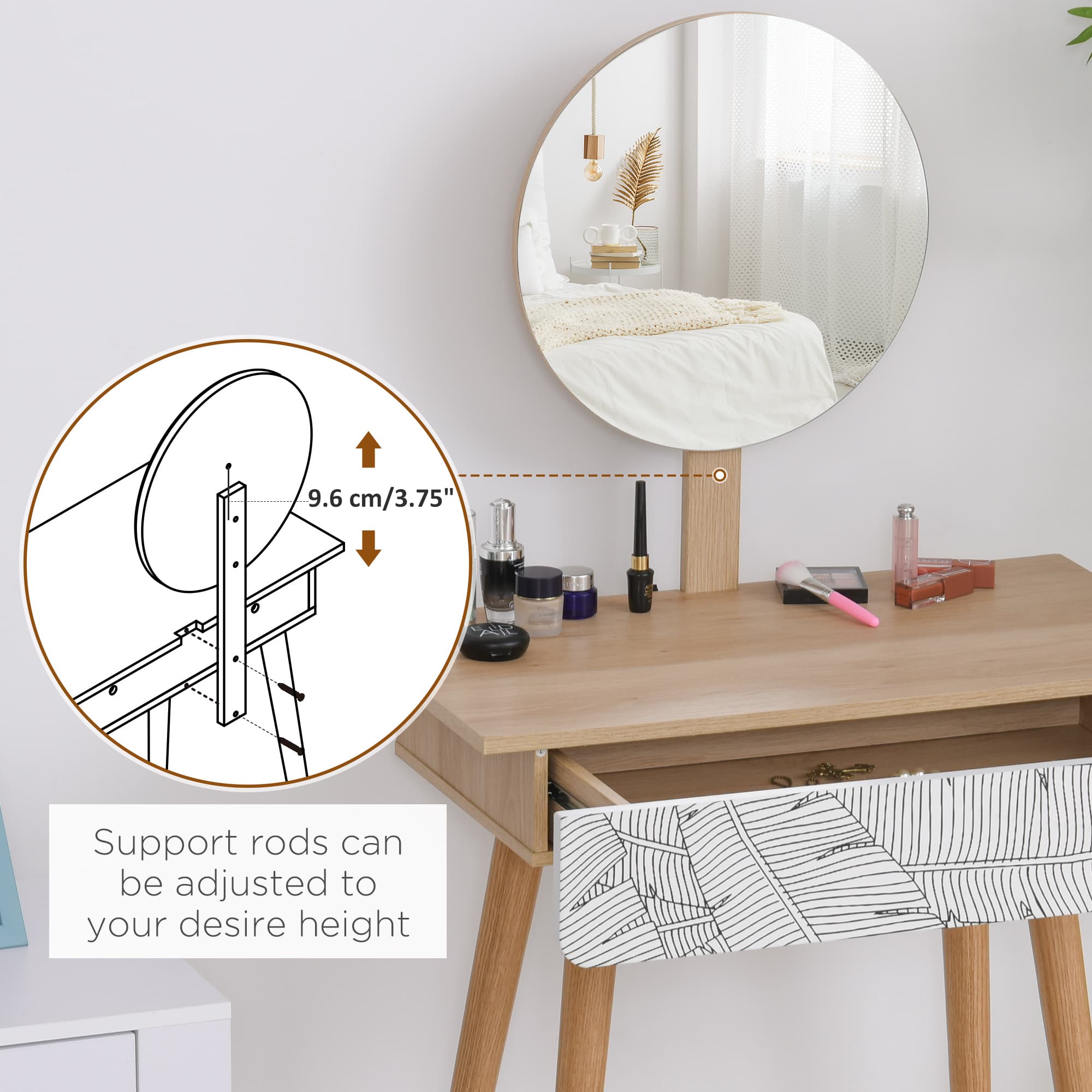 Transform Your Mornings with this Oak Wooden Dressing Table - image 1