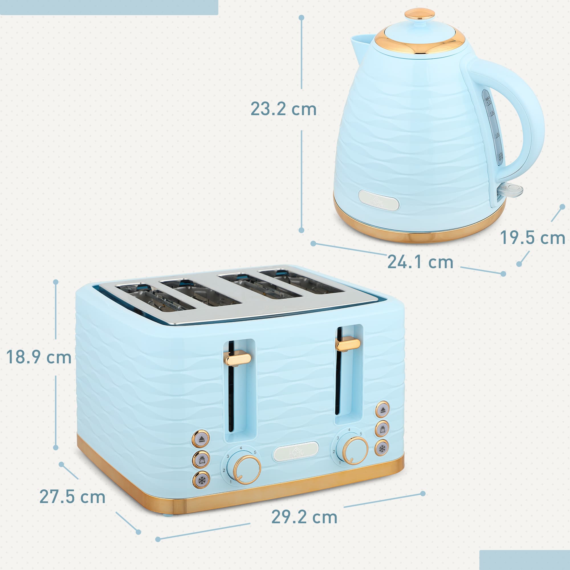 Effortless Breakfasts: Light Blue Kettle & 4-Slice Toaster - image 4