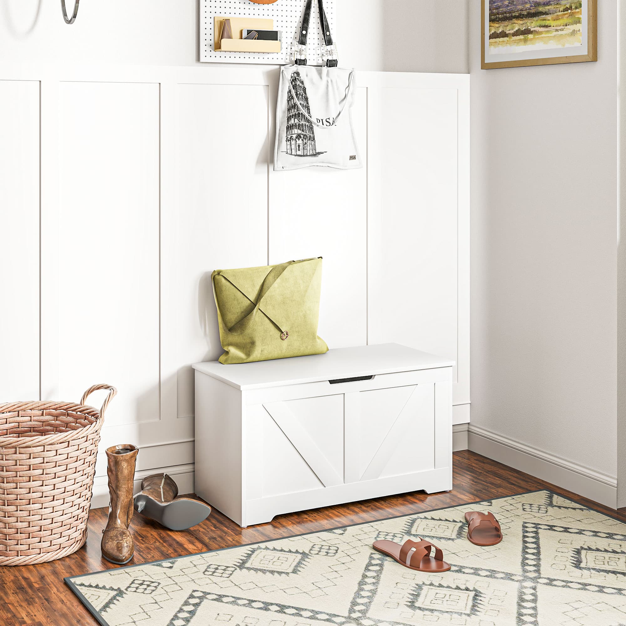 Transform Your Space with this 100L White Storage Trunk - image 2