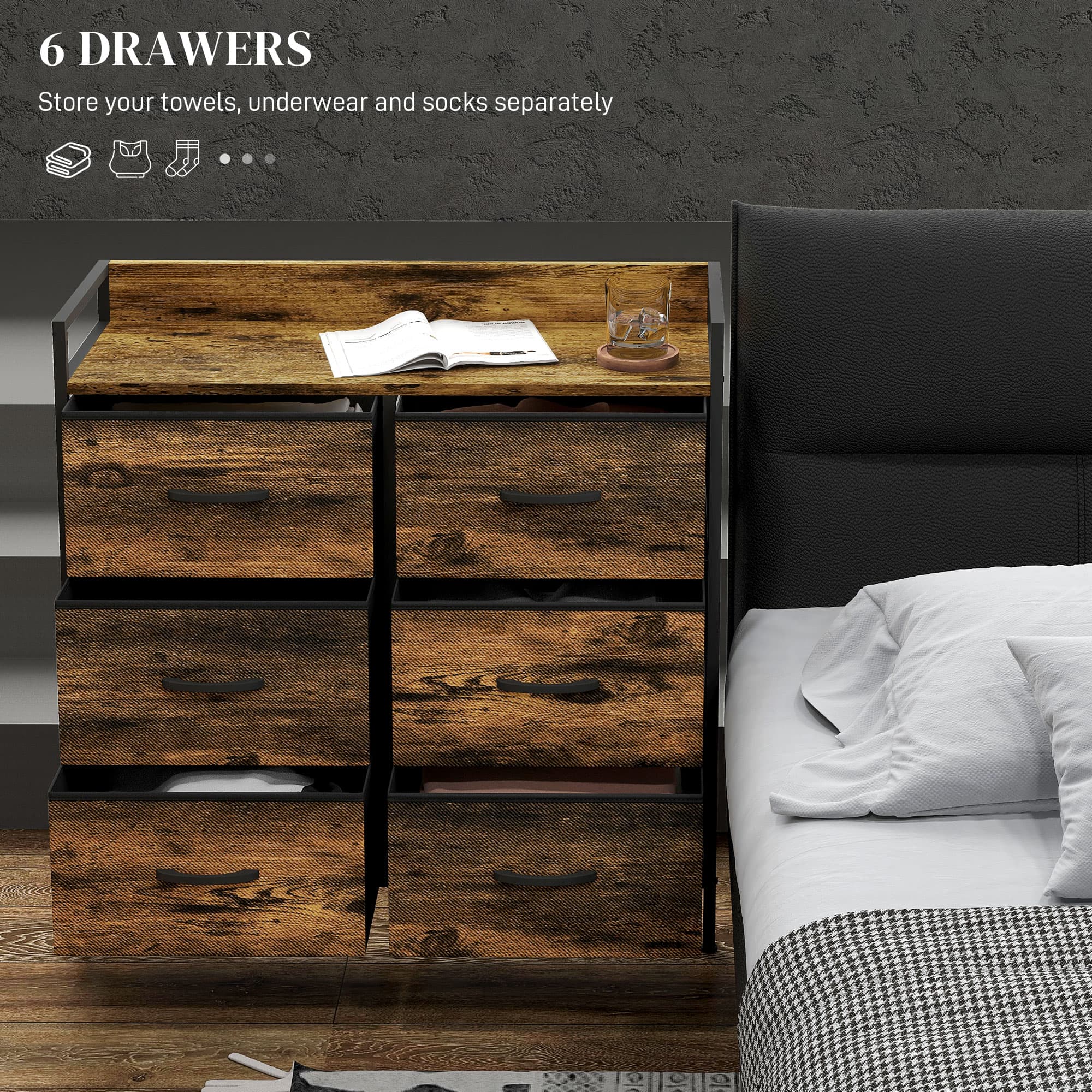 Transform Your Space with this Rustic 6-Drawer Chest - image 1