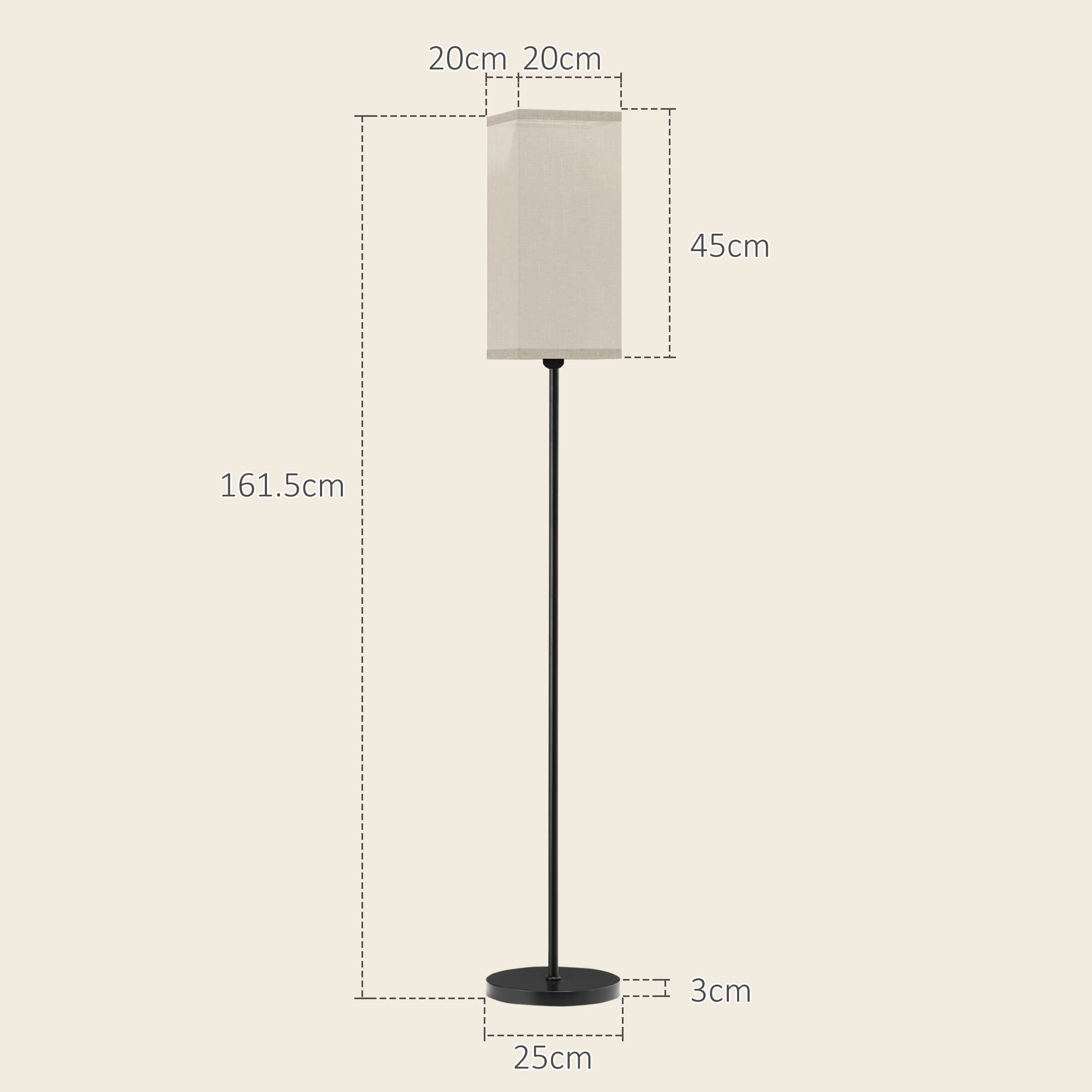 Slim Black Floor Lamp With Soft Linen Shade - image 8