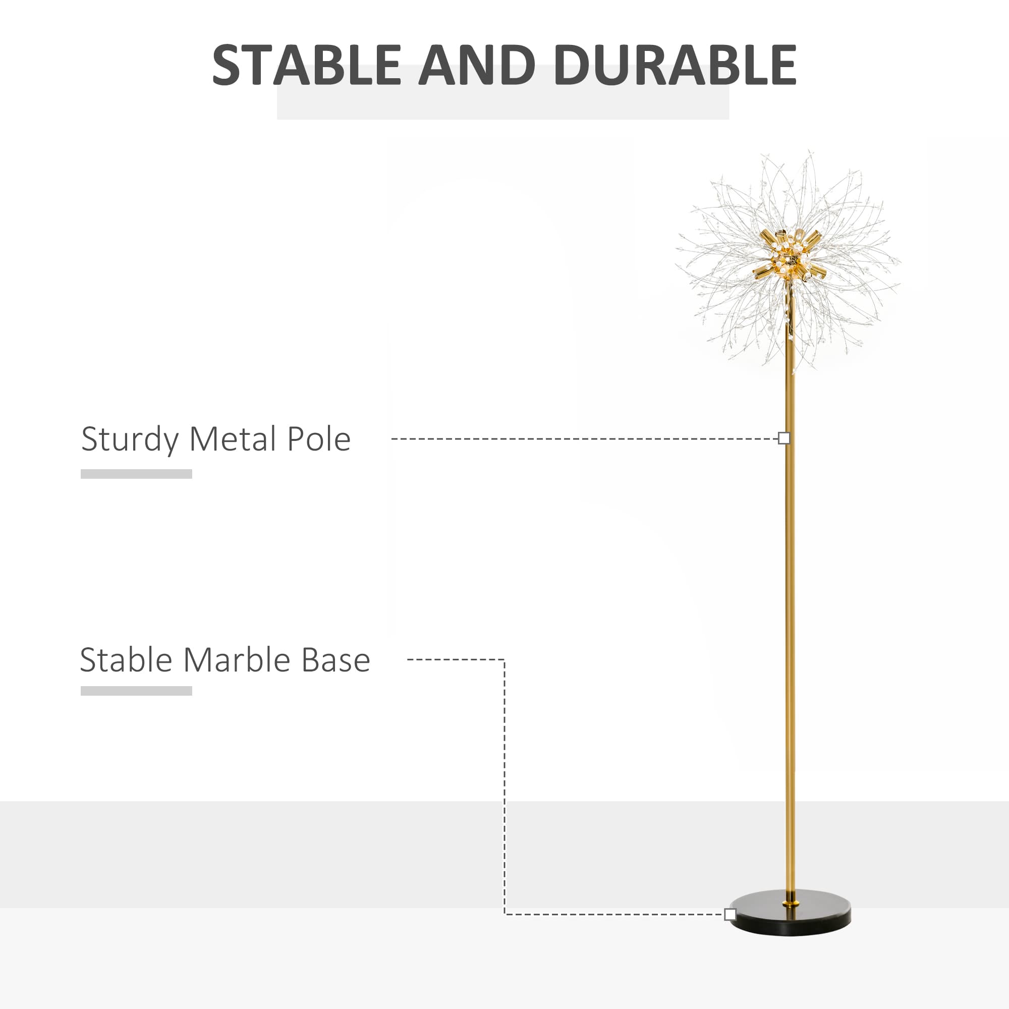 Transform Your Space with the Gold Dandelion Floor Lamp - image 3