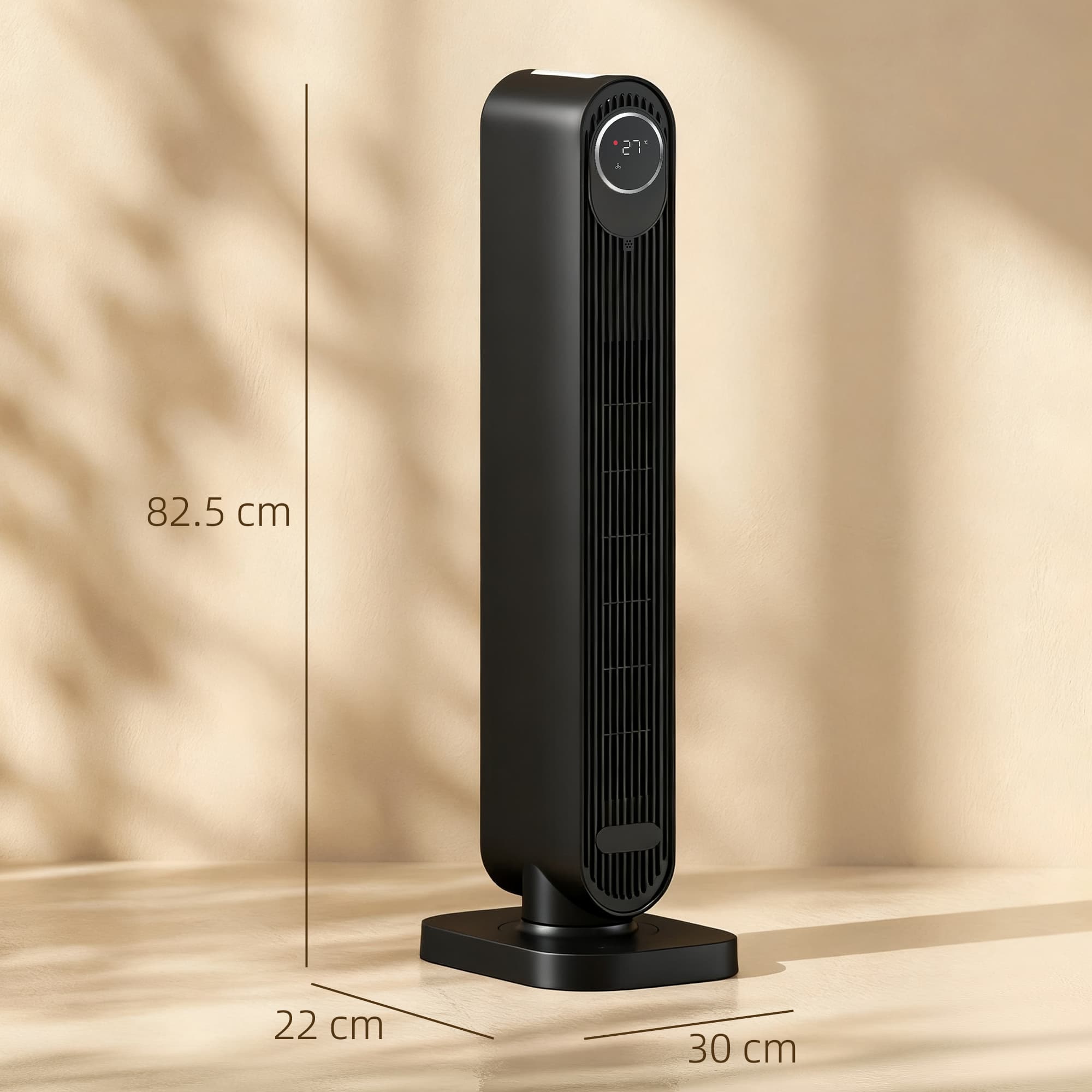 2000W Ceramic Tower Heater with 60 Degree Oscillation and Timer - image 4