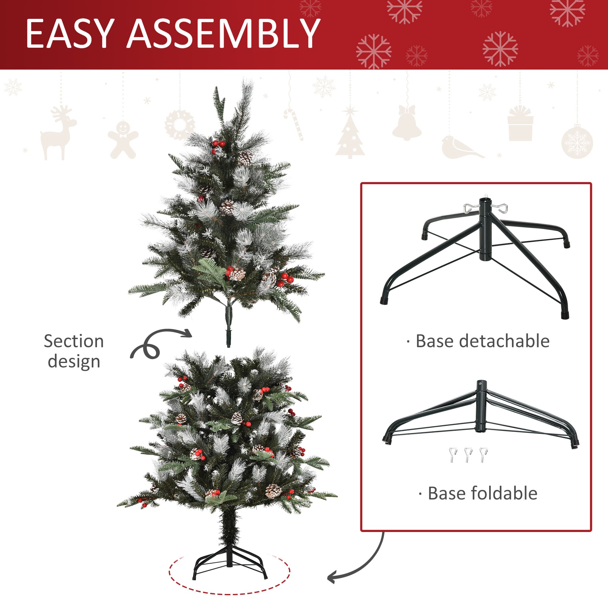 Transform Your Home with this 5ft Snow Dipped Christmas Tree - image 4