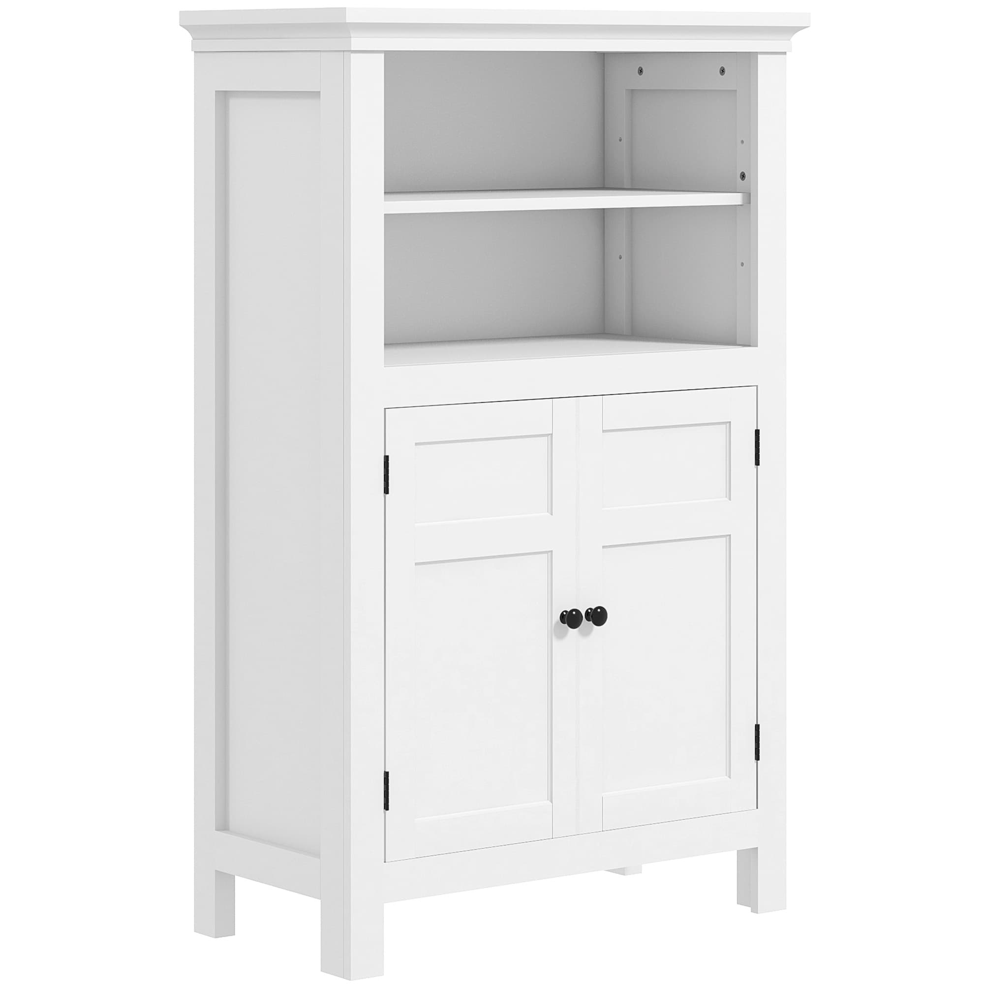 Transform Your Space with this Modern White Bathroom Cabinet - White