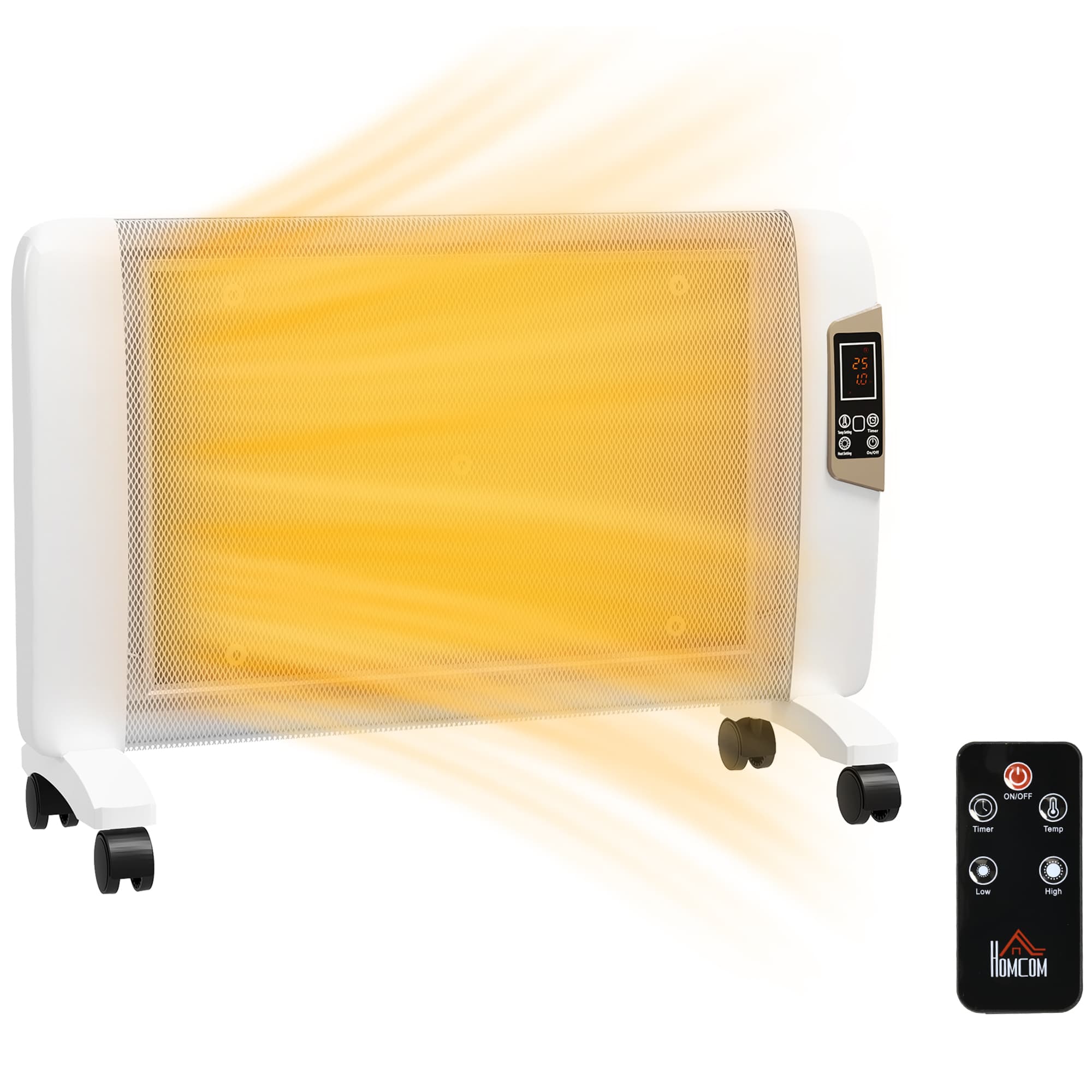 White Mica Electric Space Heater with Remote Control - image 9
