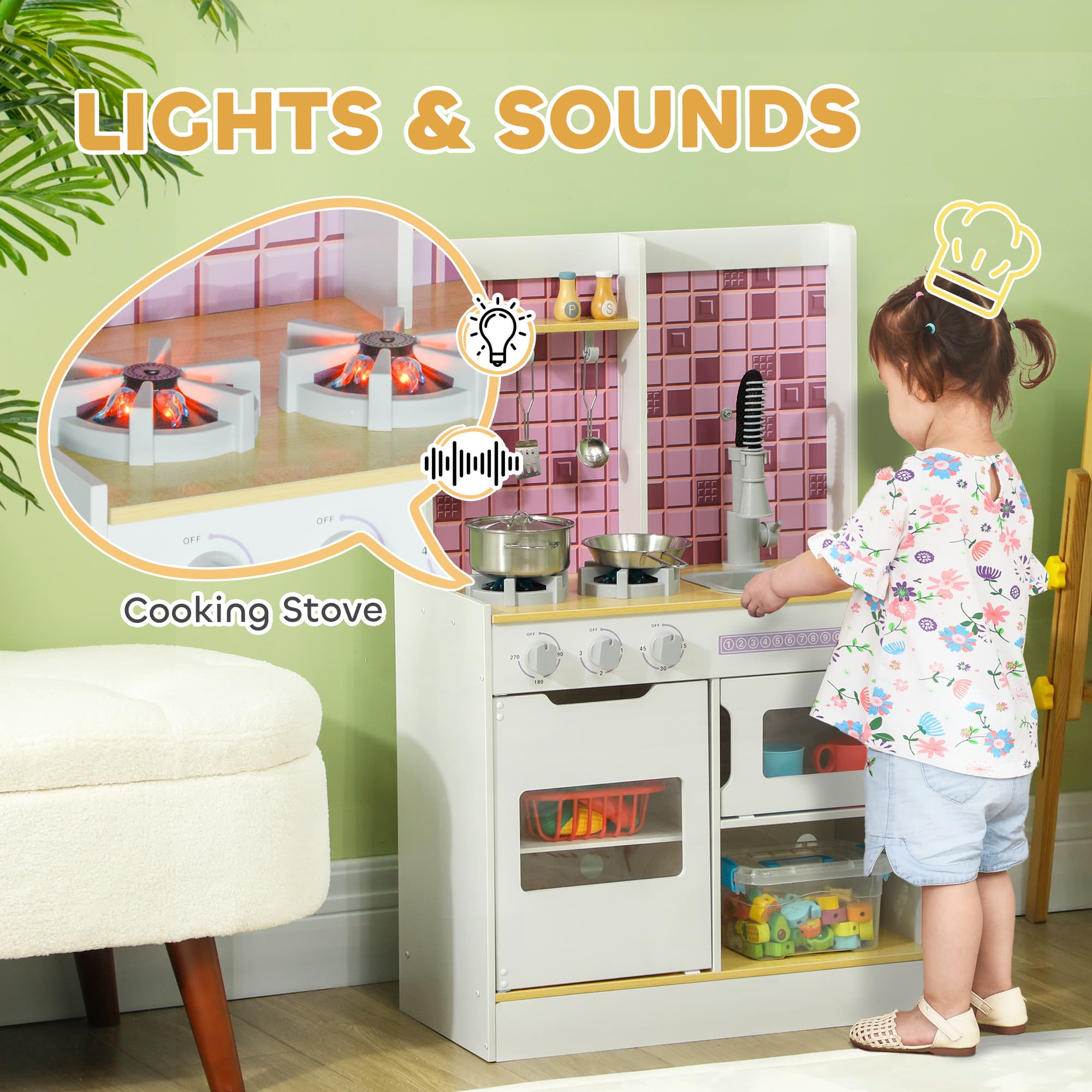 Transform Playtime with this Interactive White Kids Kitchen - image 1