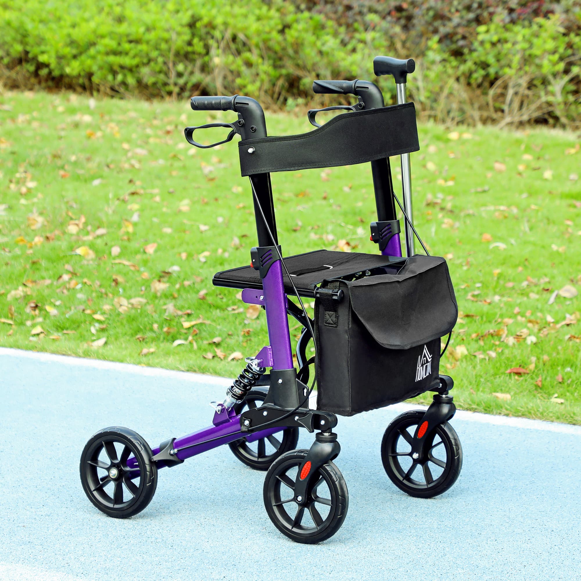 Lightweight Folding Rollator Walker with Seat and Storage - image 9