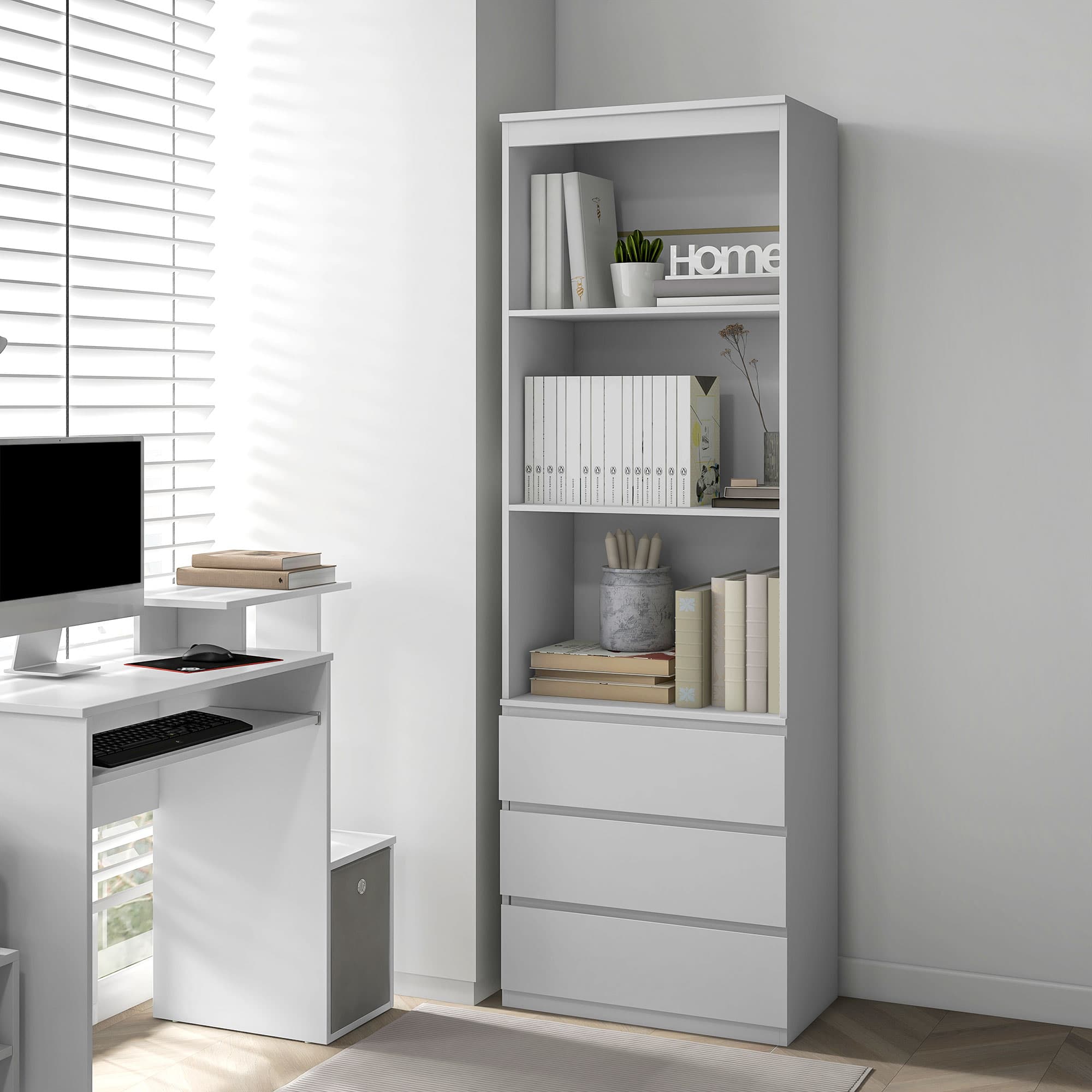Transform Your Space with this 180cm Tall White Bookcase - image 4