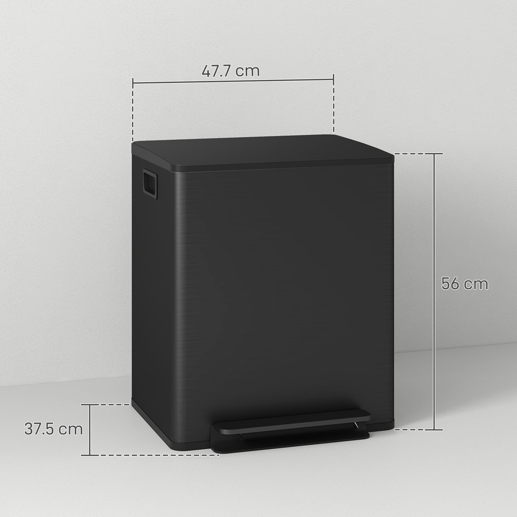 Keep Waste Sorted with a Black 50L Dual Pedal Bin - image 7