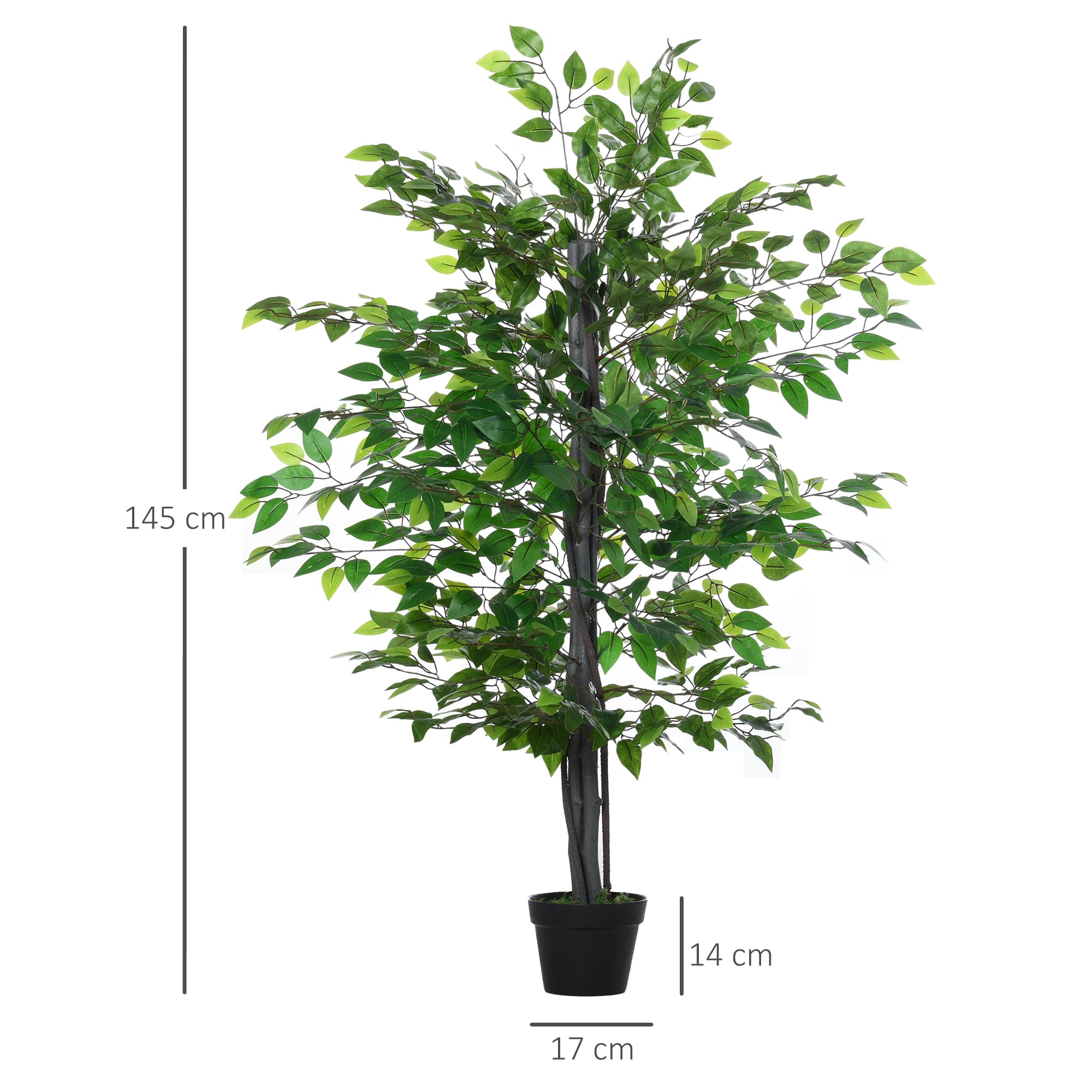 Transform Your Space with this Lifelike 145cm Artificial Banyan Tree - image 3