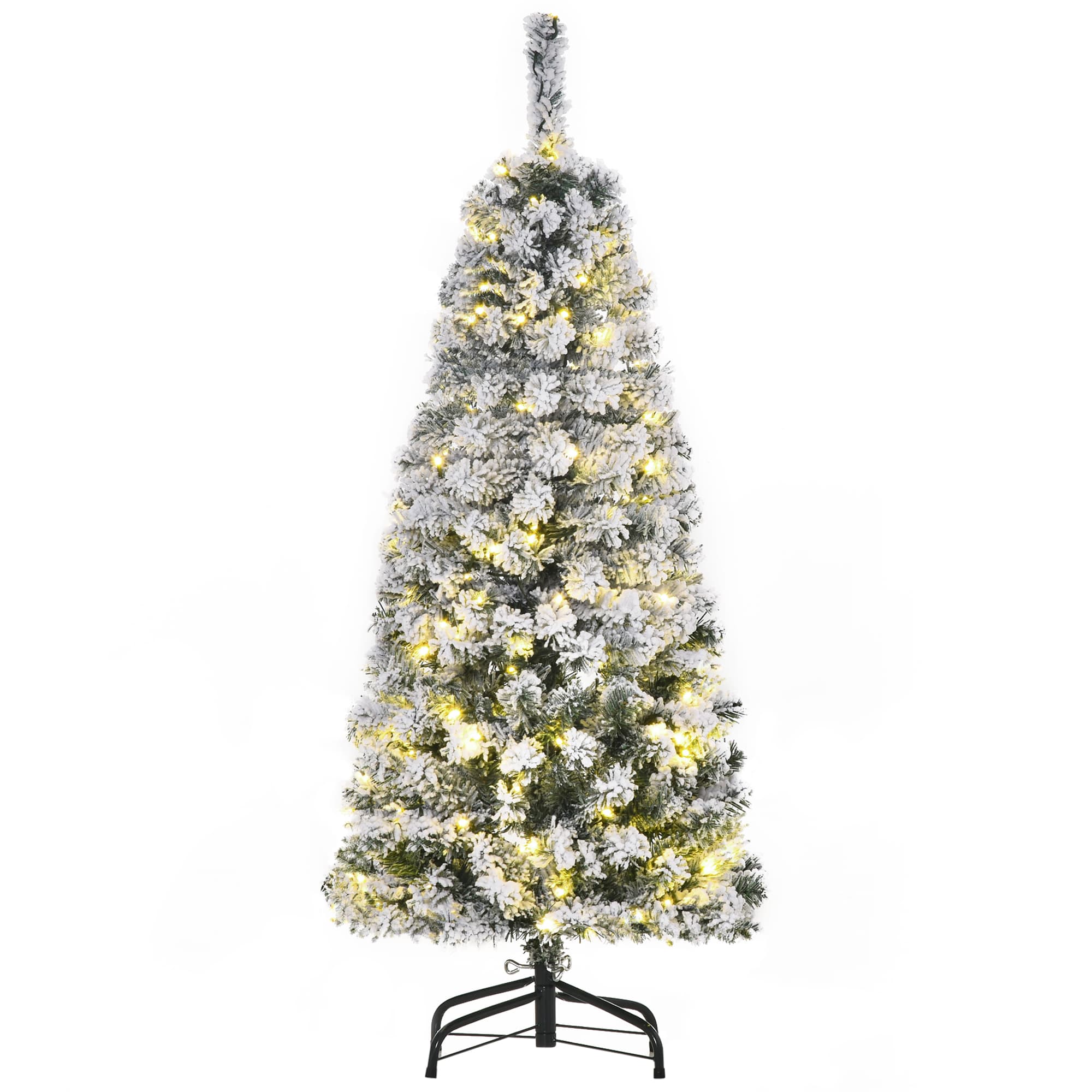 4ft Pre-Lit Snow-Flocked Christmas Tree with Warm White LEDs - image 7