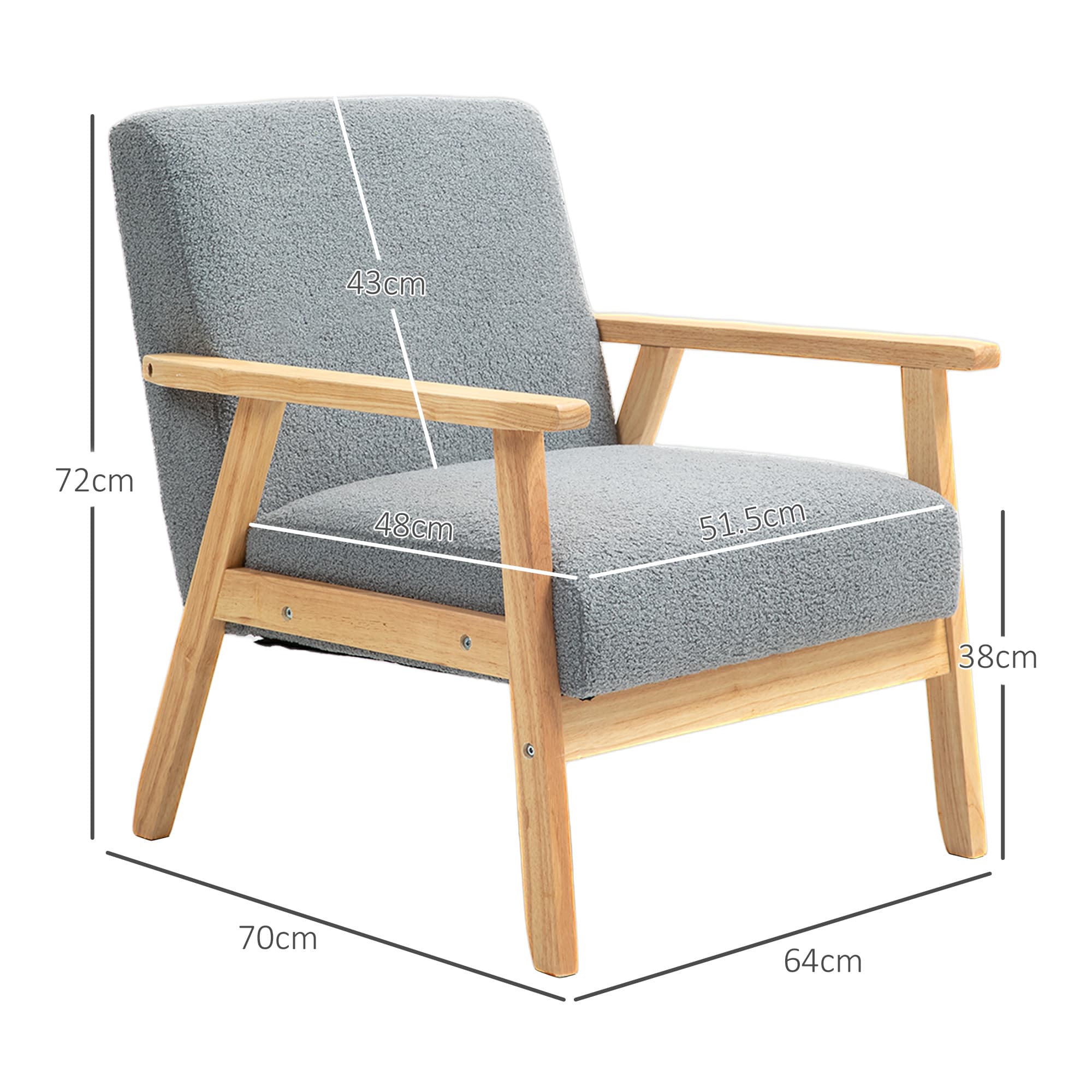 Modern Grey Cashmere Accent Chair for Effortless Style - image 1