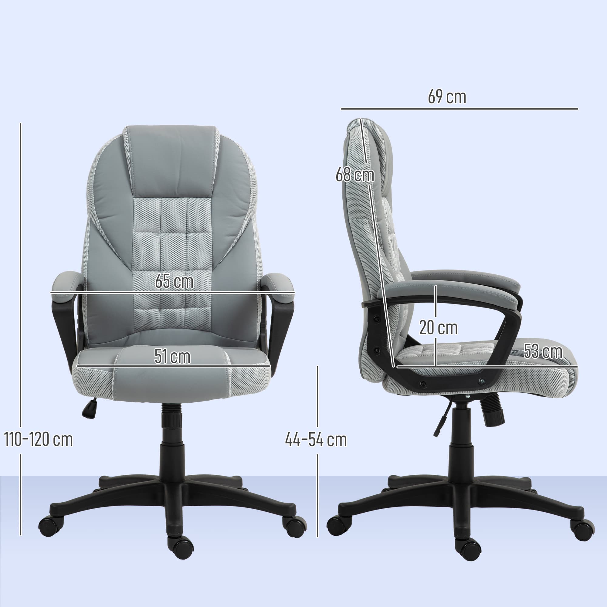 Transform Your Workspace with this Grey Faux Leather Desk Chair - image 5