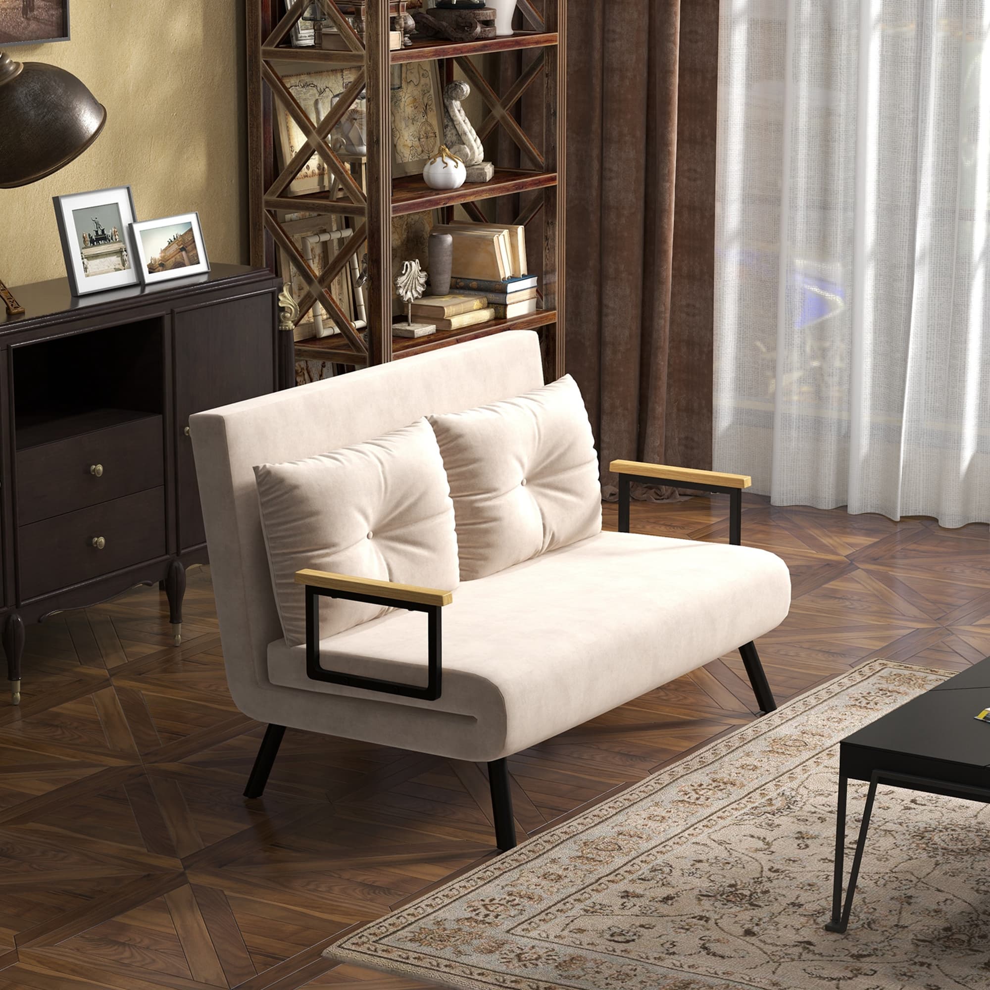 Transform Your Space with this 4-in-1 Velvet Sofa Bed - image 4
