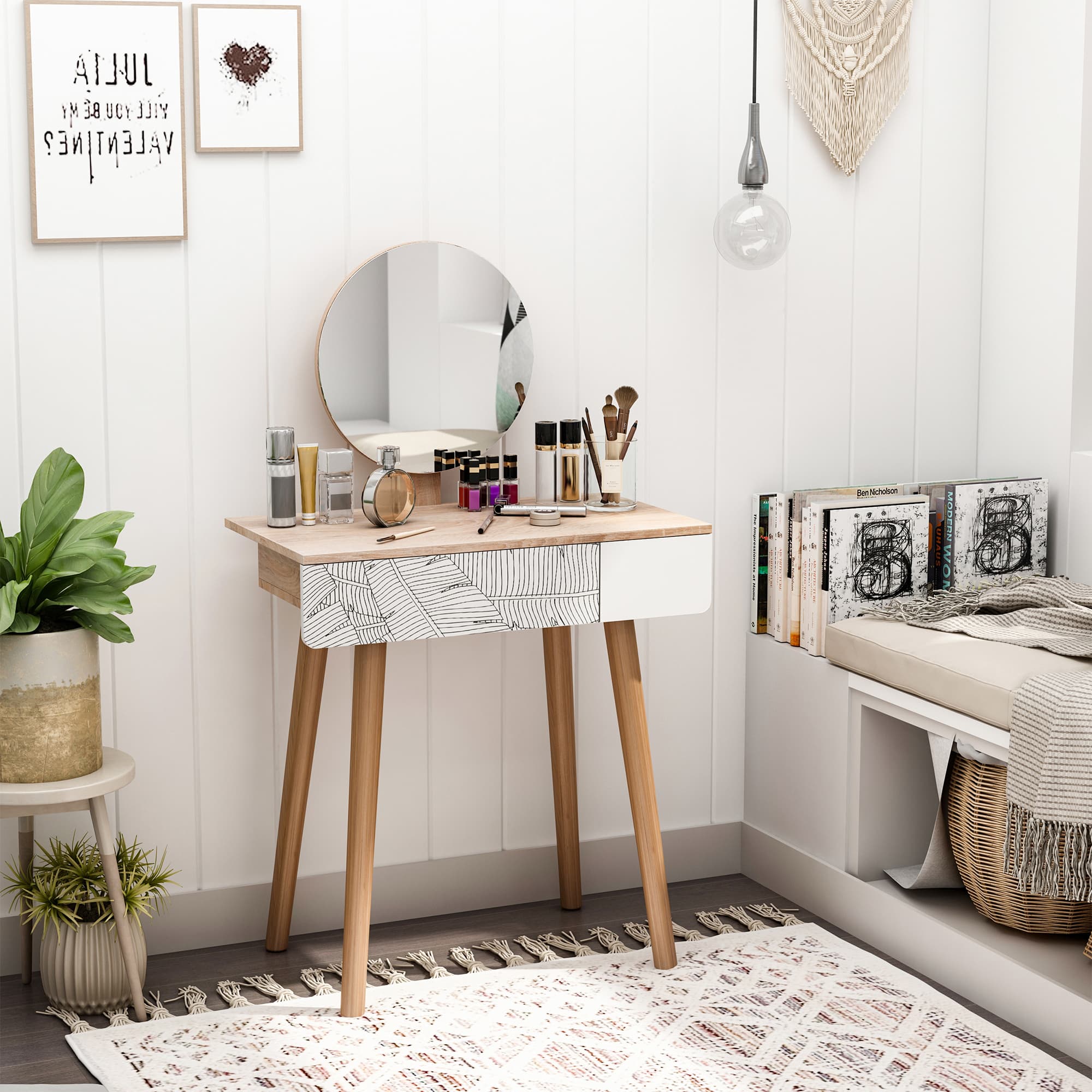Transform Your Mornings with this Oak Wooden Dressing Table - image 2