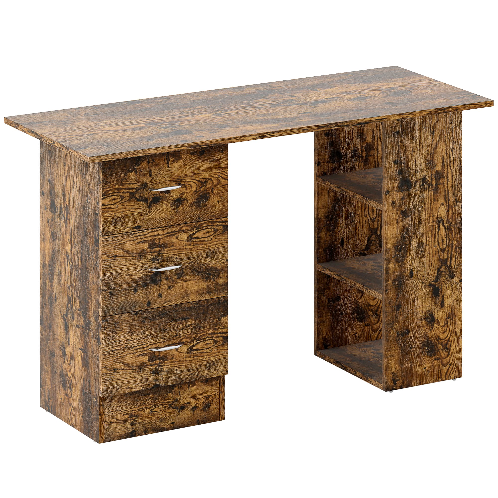Maximise Your Productivity with this Rustic Brown Desk - Rustic Brown