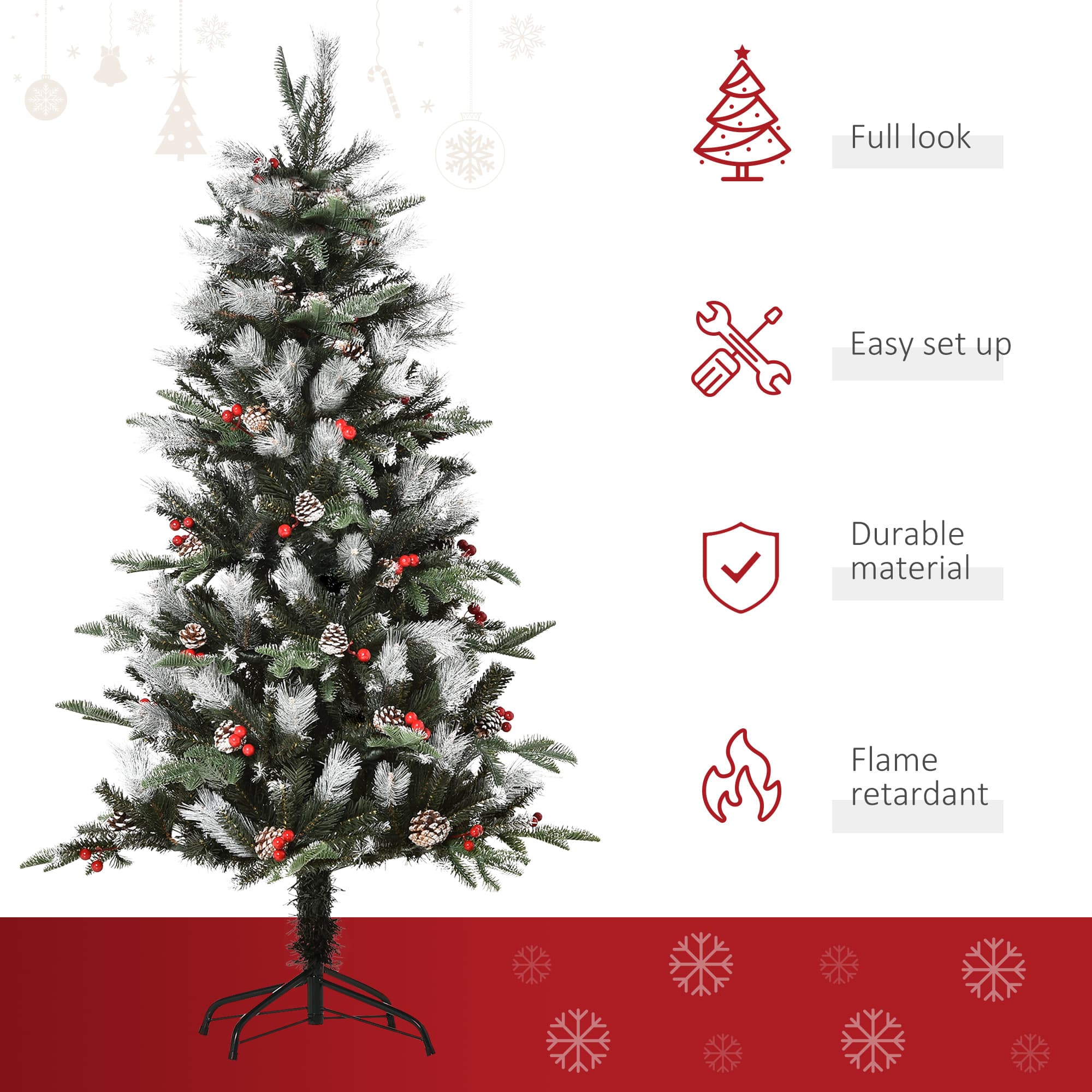 Transform Your Home with this 5ft Snow Dipped Christmas Tree - image 5