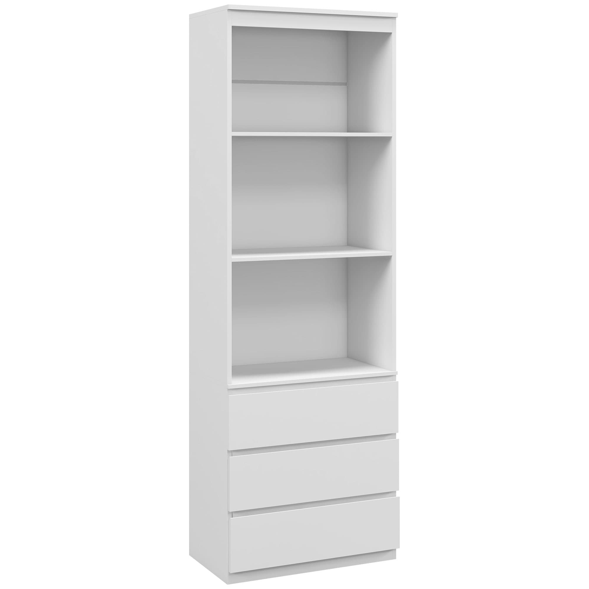Transform Your Space with this 180cm Tall White Bookcase - White
