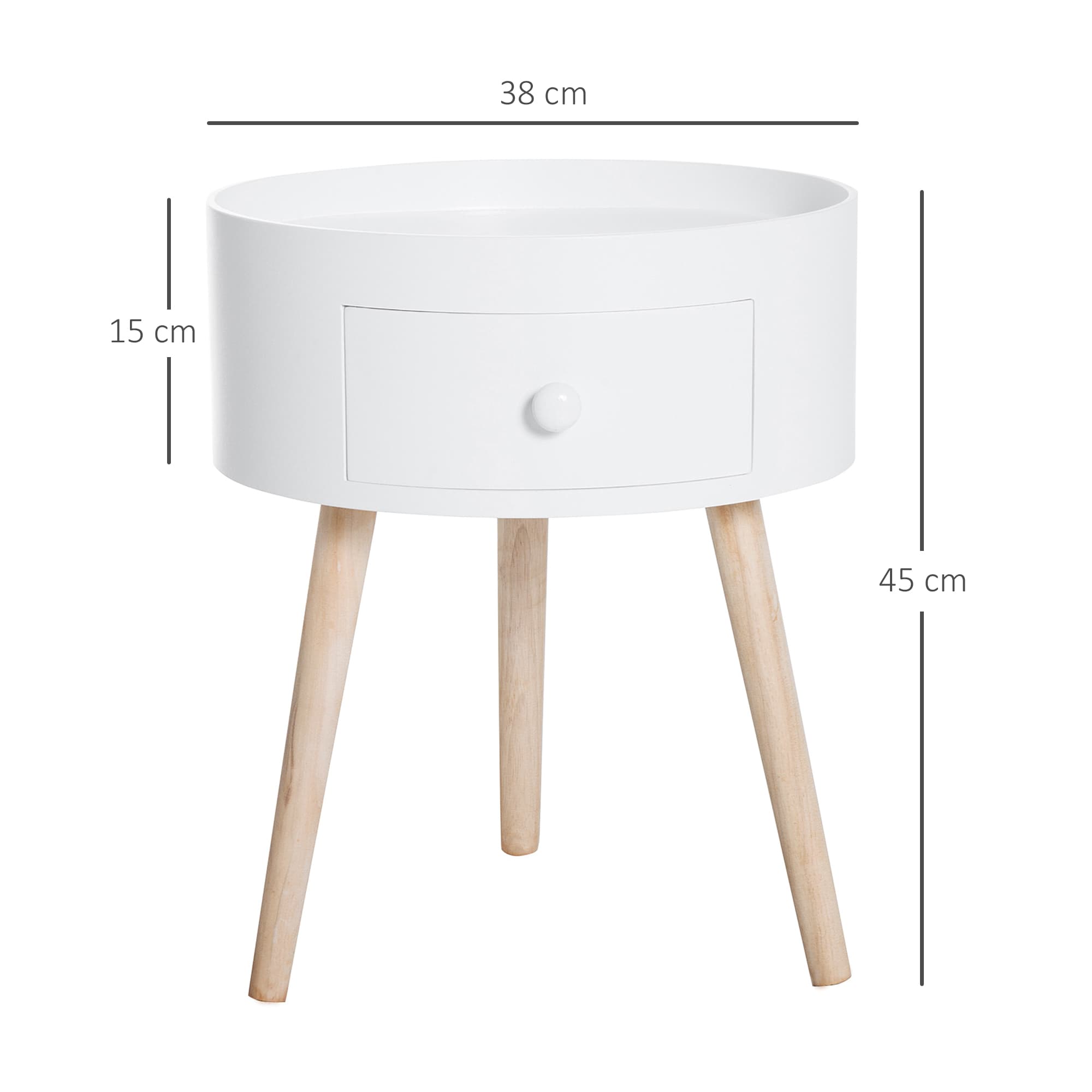 Effortless Style: Set of 2 White Round Side Tables - image 2