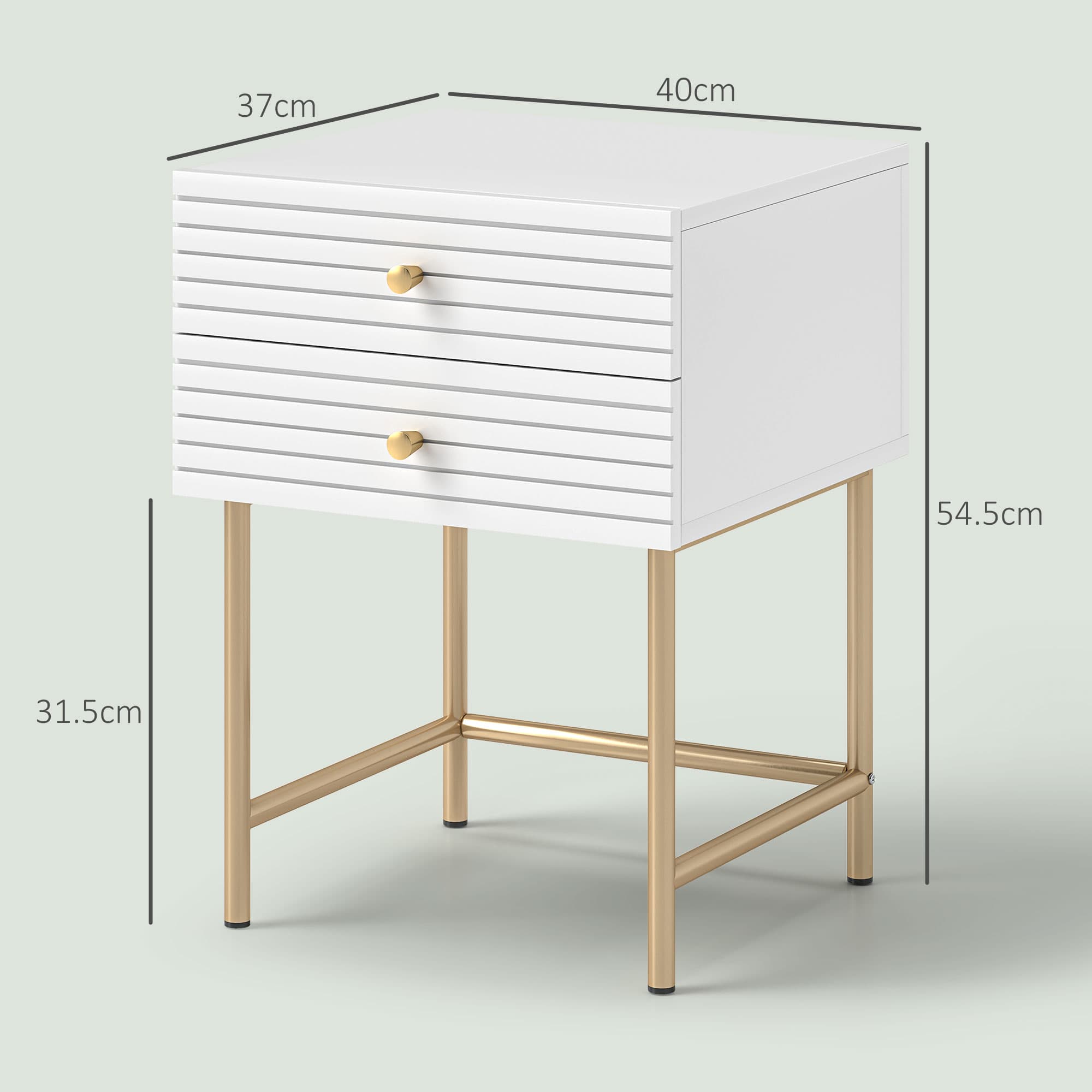 Transform Your Bedroom with Elegant White & Gold Bedside Tables - image 5