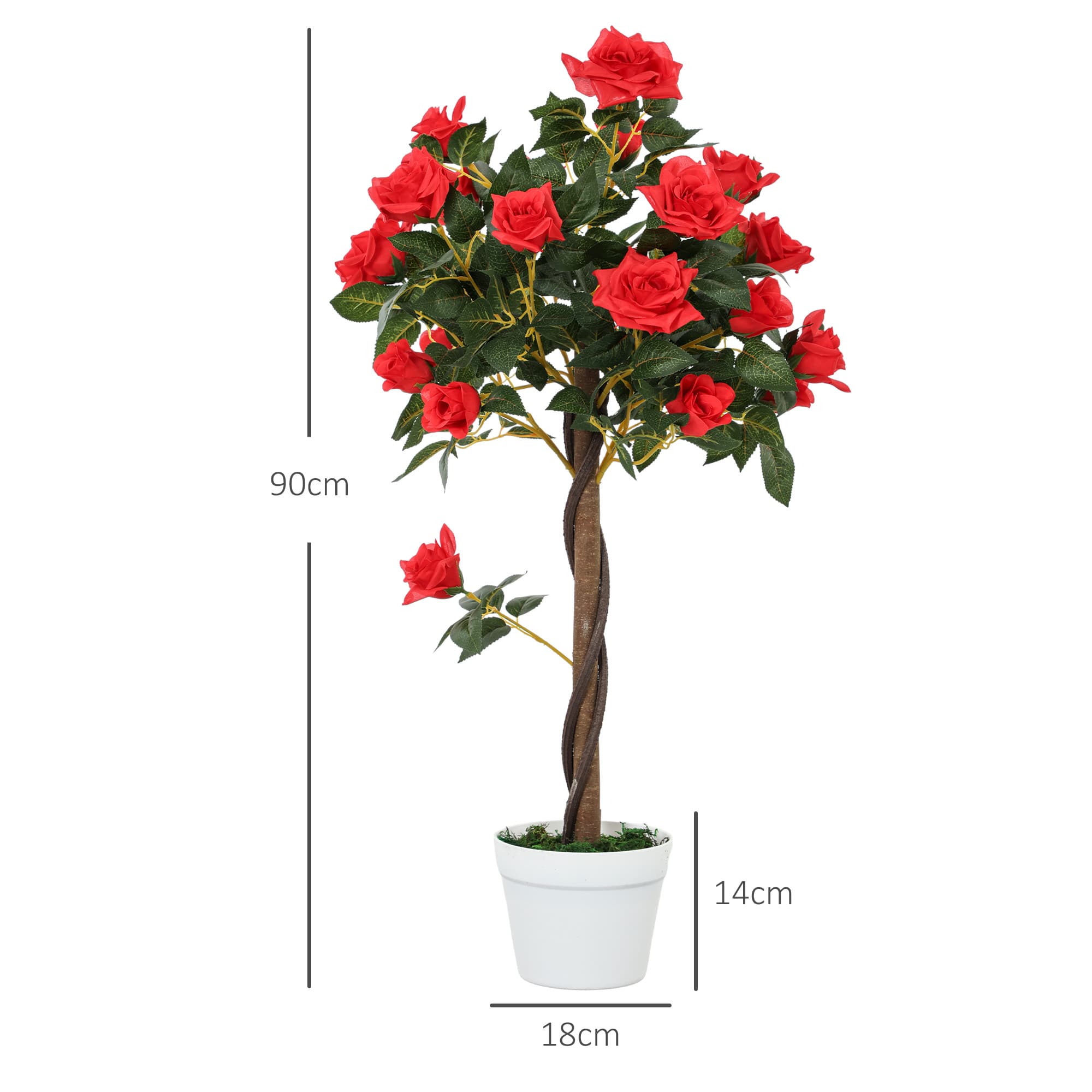 Transform Your Space with 90cm Artificial Red Rose Plants - image 4