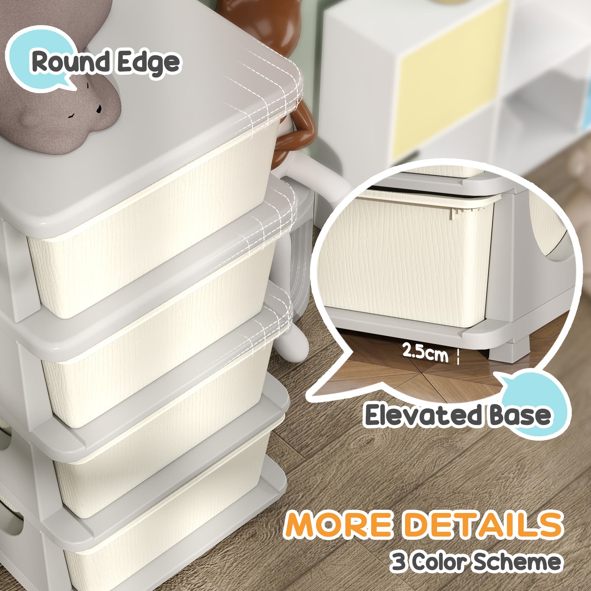 Effortless Playroom Organisation with Four-Tier Drawers - image 3