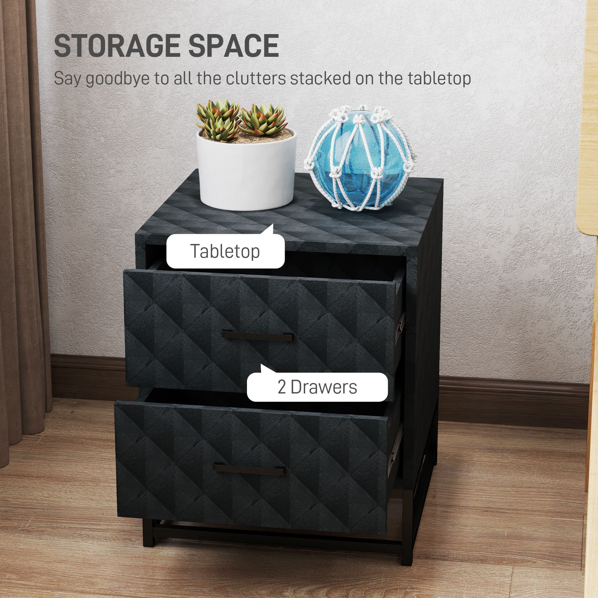 Transform Your Bedroom with Modern Black Bedside Tables - image 3