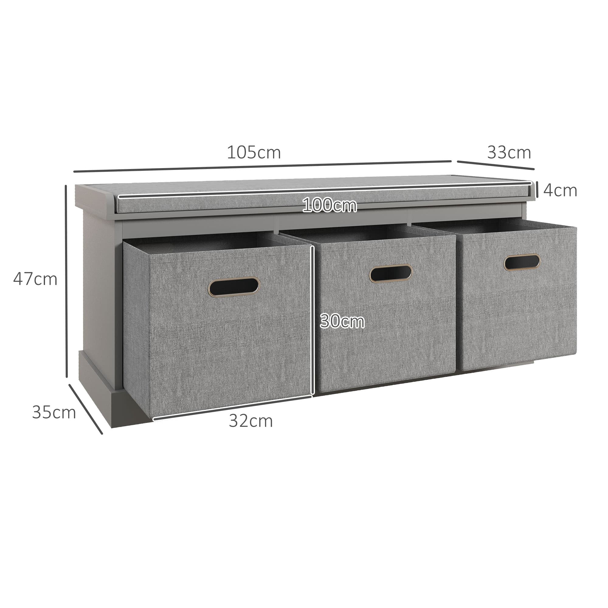 Transform Your Hallway with this Grey Shoe Storage Bench - image 4