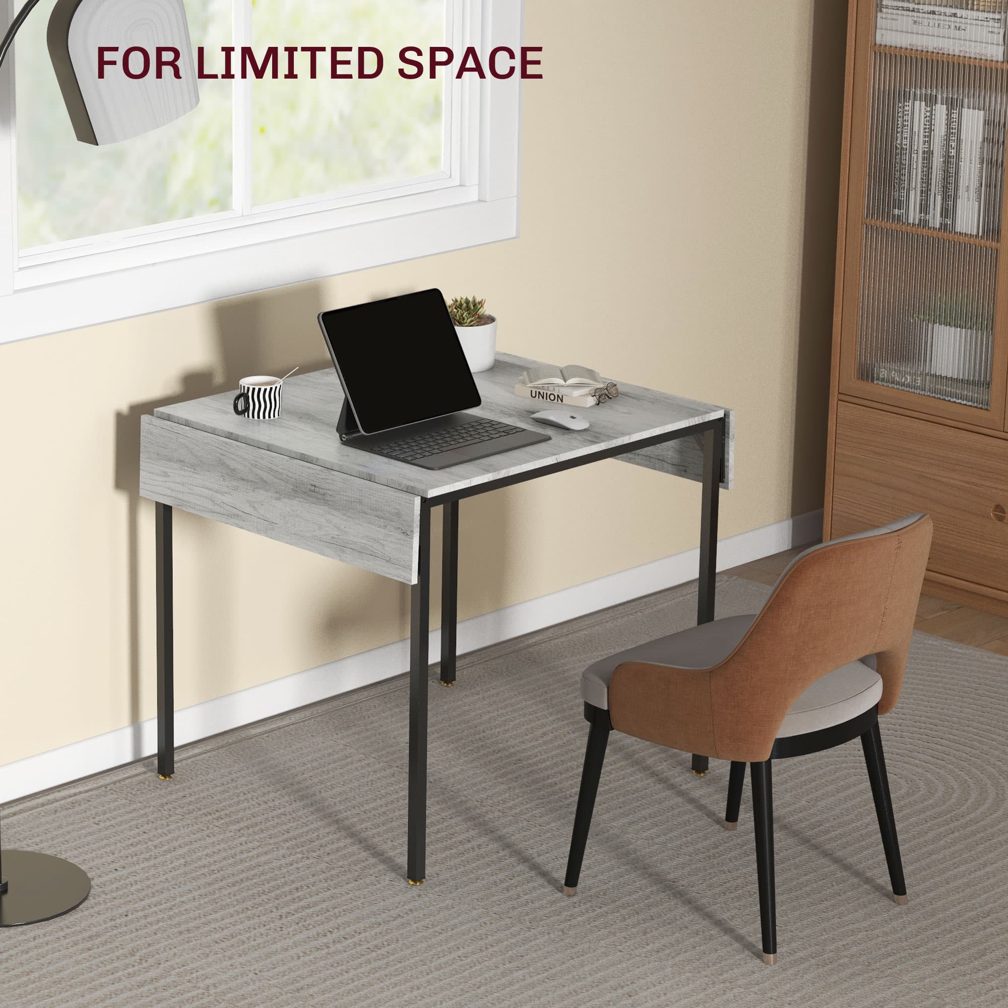 Transform Your Space with this Grey Drop Leaf Dining Table - image 5