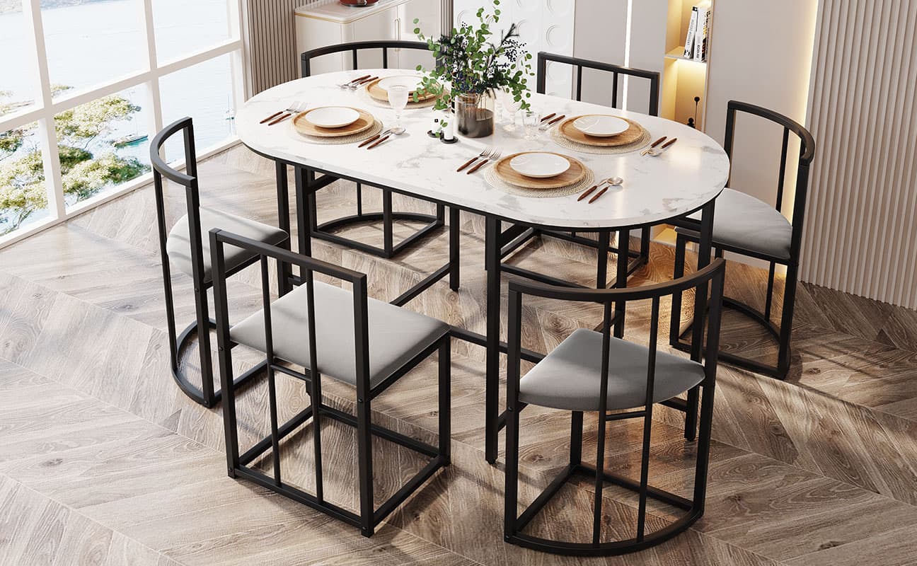 Modern 6-Seater Dining Set for Stylish Family Meals - image 5