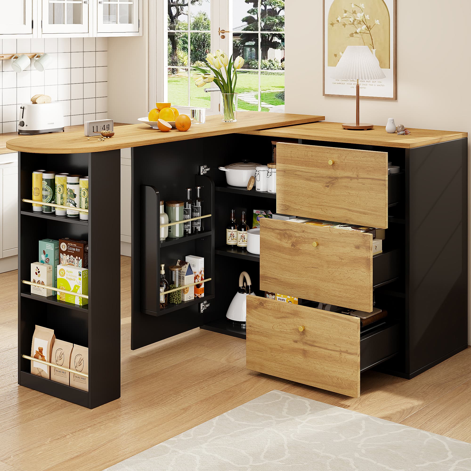 Transform Your Space with a Rotating Extendable Bar Table - image 3