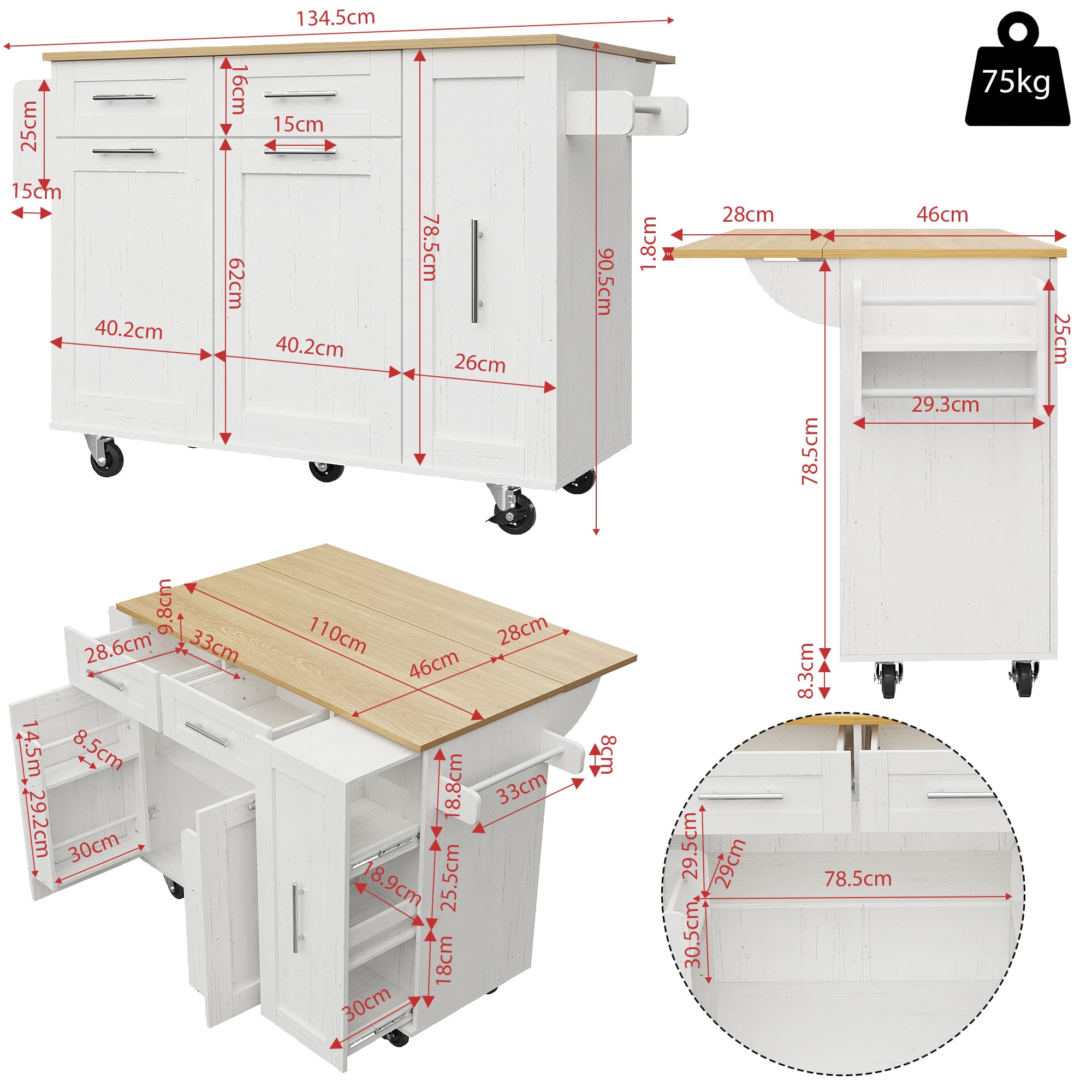 Expand Your Kitchen with a Versatile Island & Dining Cart - image 5