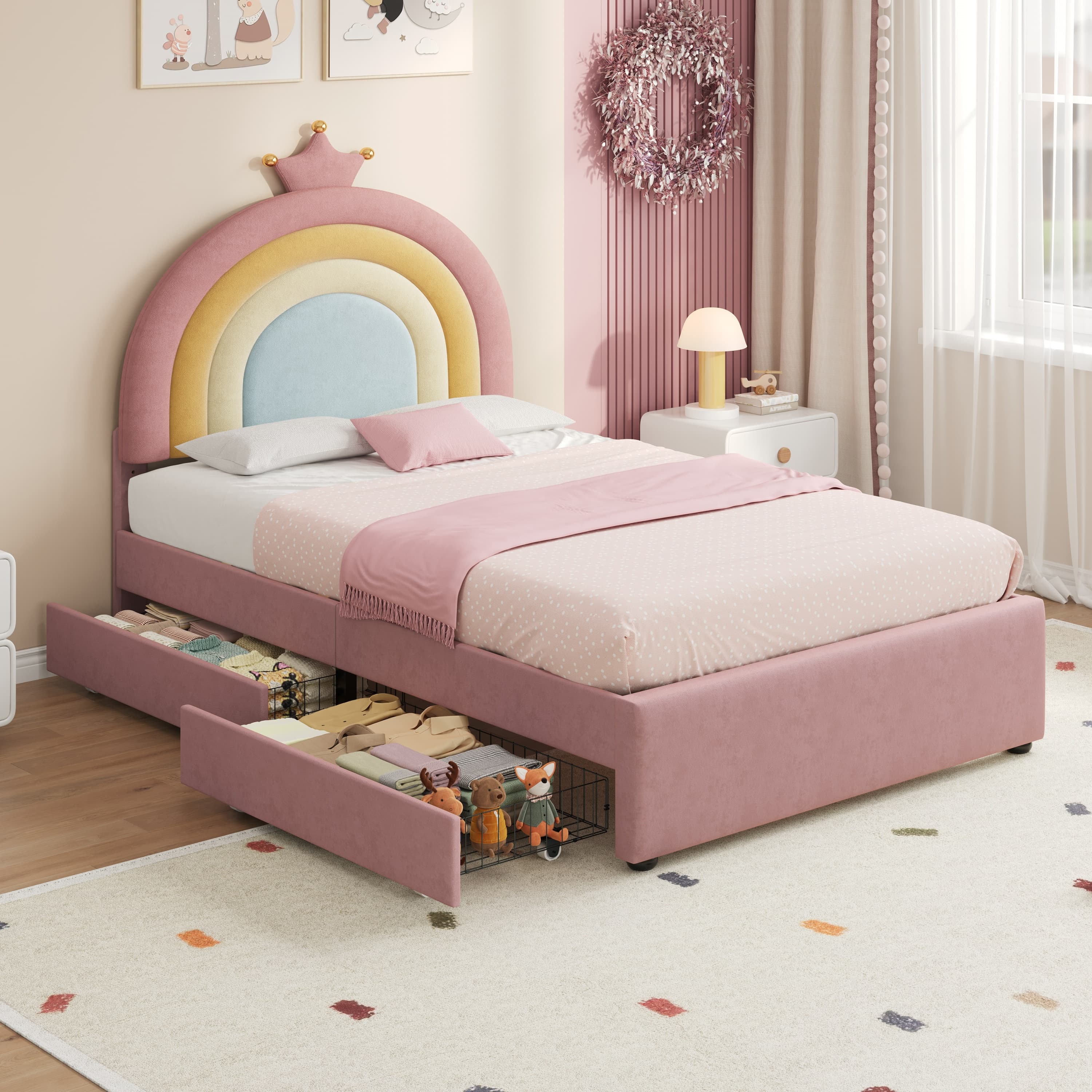 Transform Their Room with a Rainbow Crown Bed & Smart Storage - image 2