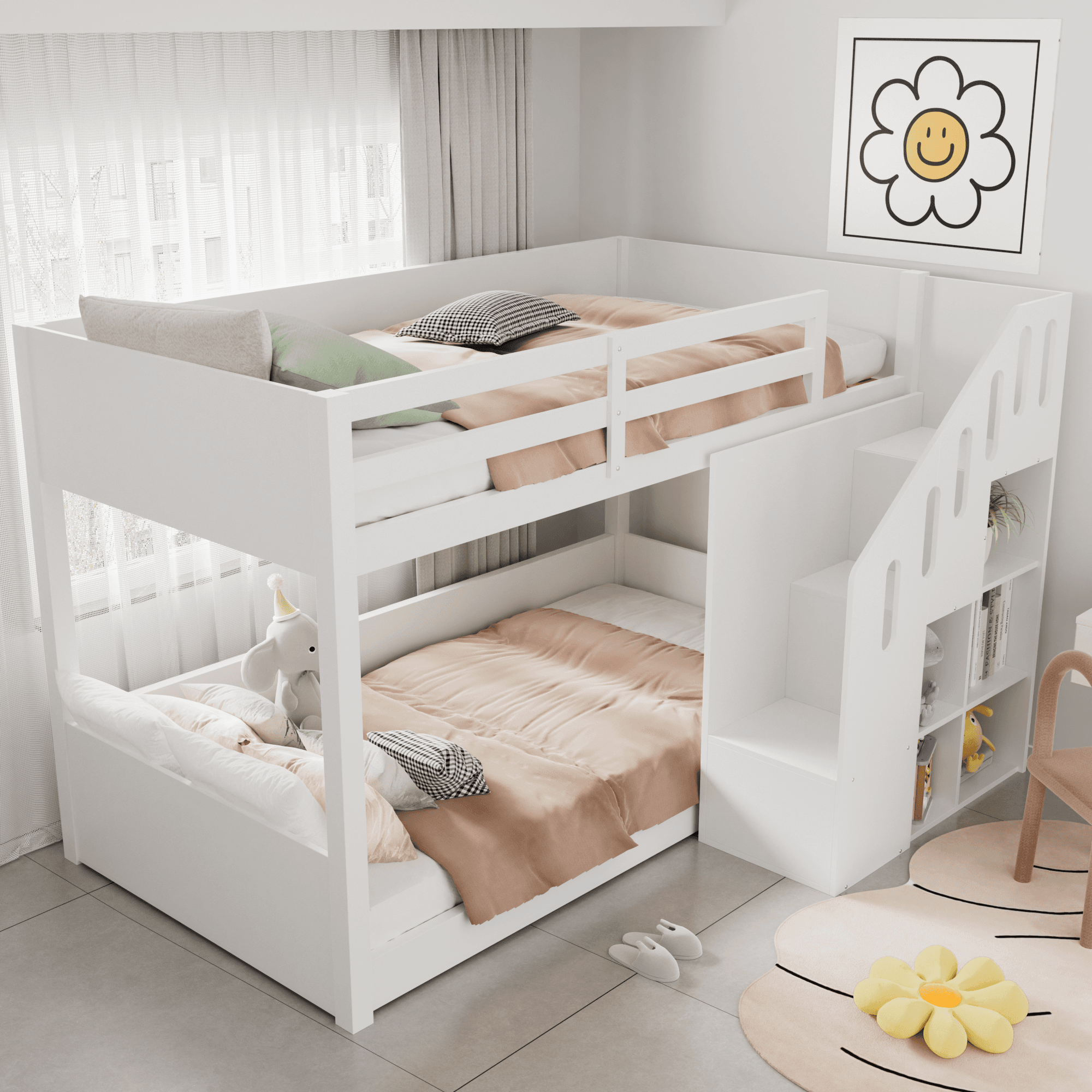 Smart Bunk Bed with Staircase Storage for Tidy Kids' Rooms - image 3