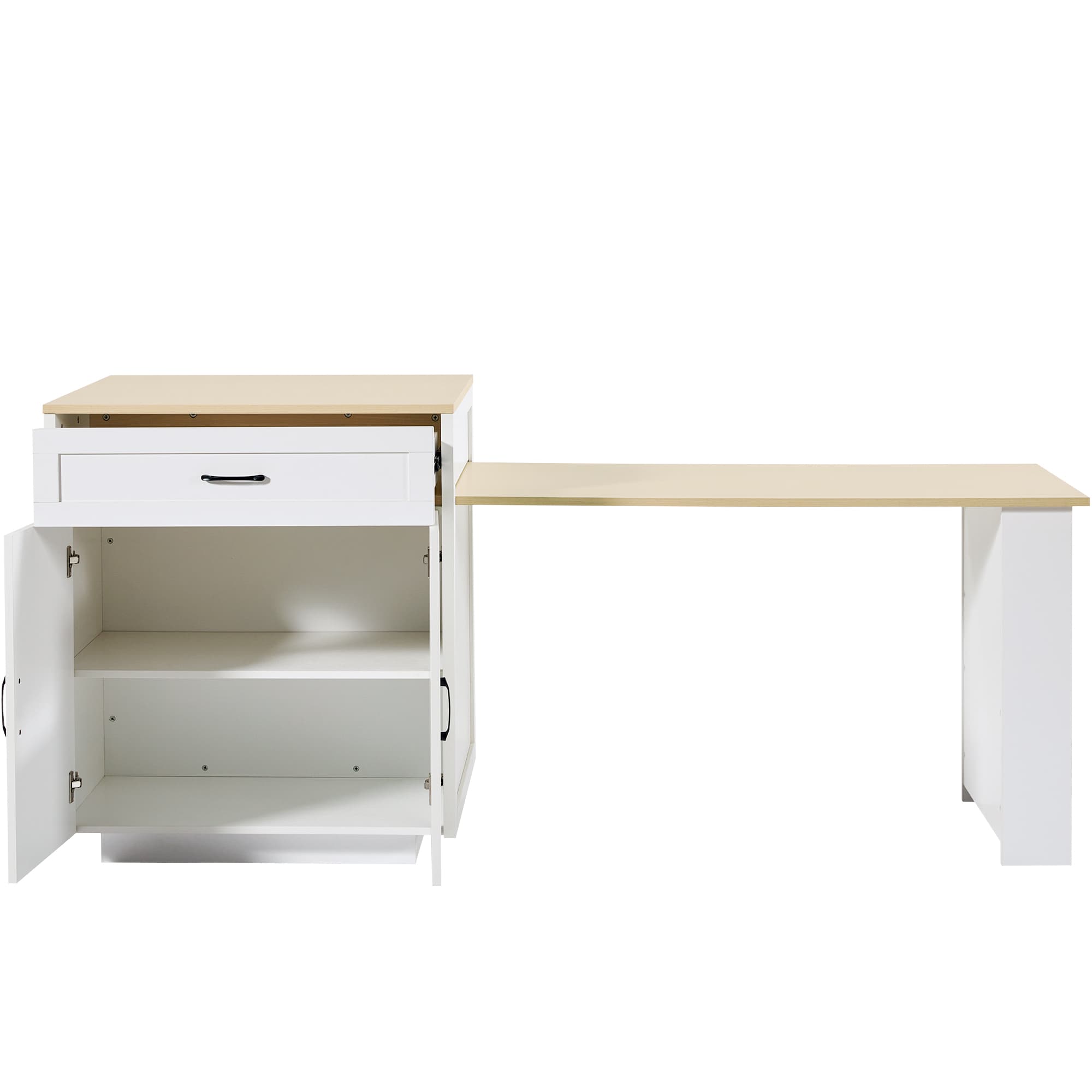 Expandable Kitchen Island Table with Smart Storage - image 1