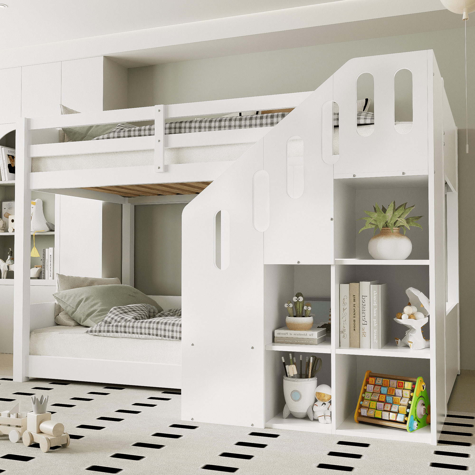 Smart Bunk Bed with Staircase Storage for Tidy Kids' Rooms - image 2
