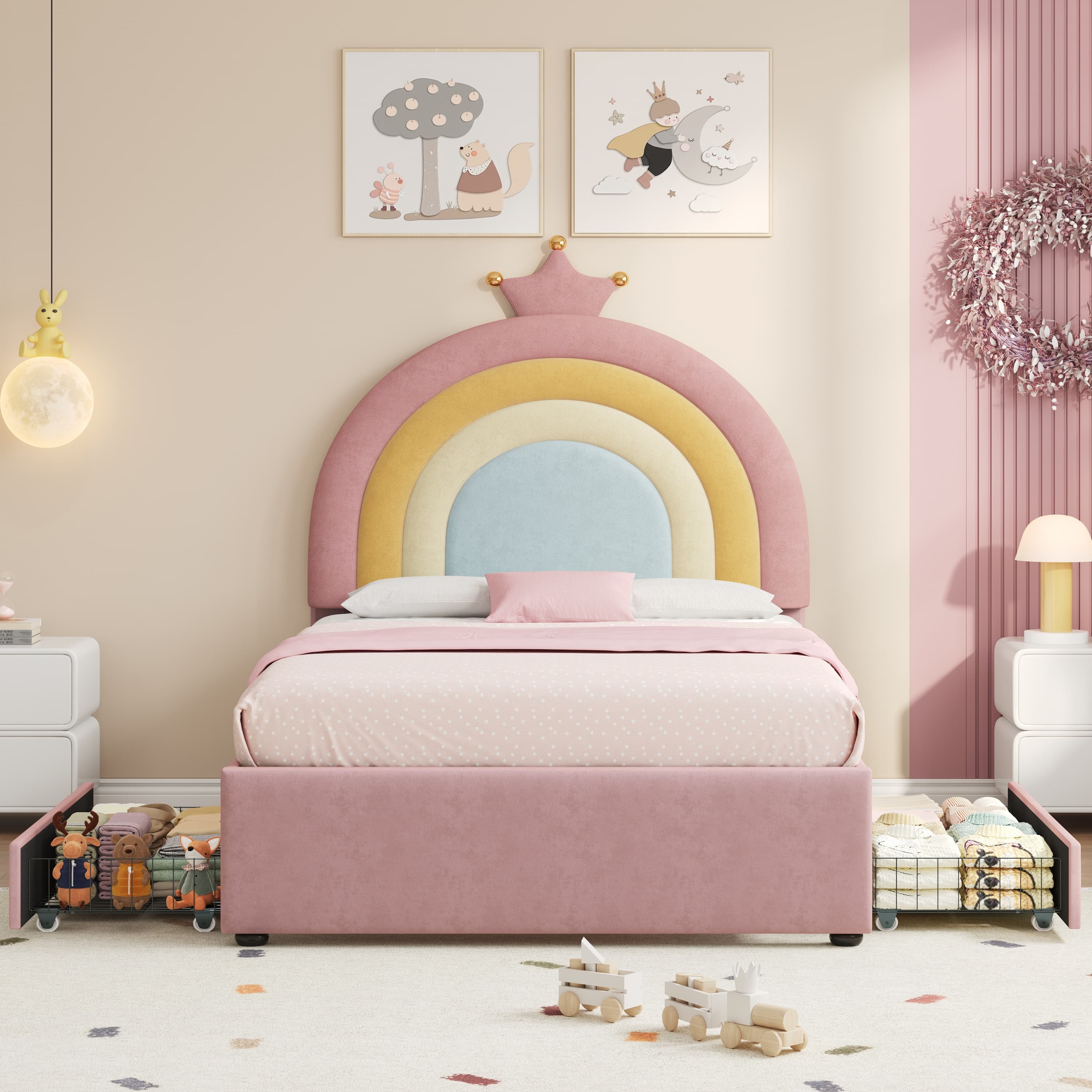 Transform Their Room with a Rainbow Crown Bed & Smart Storage - image 3