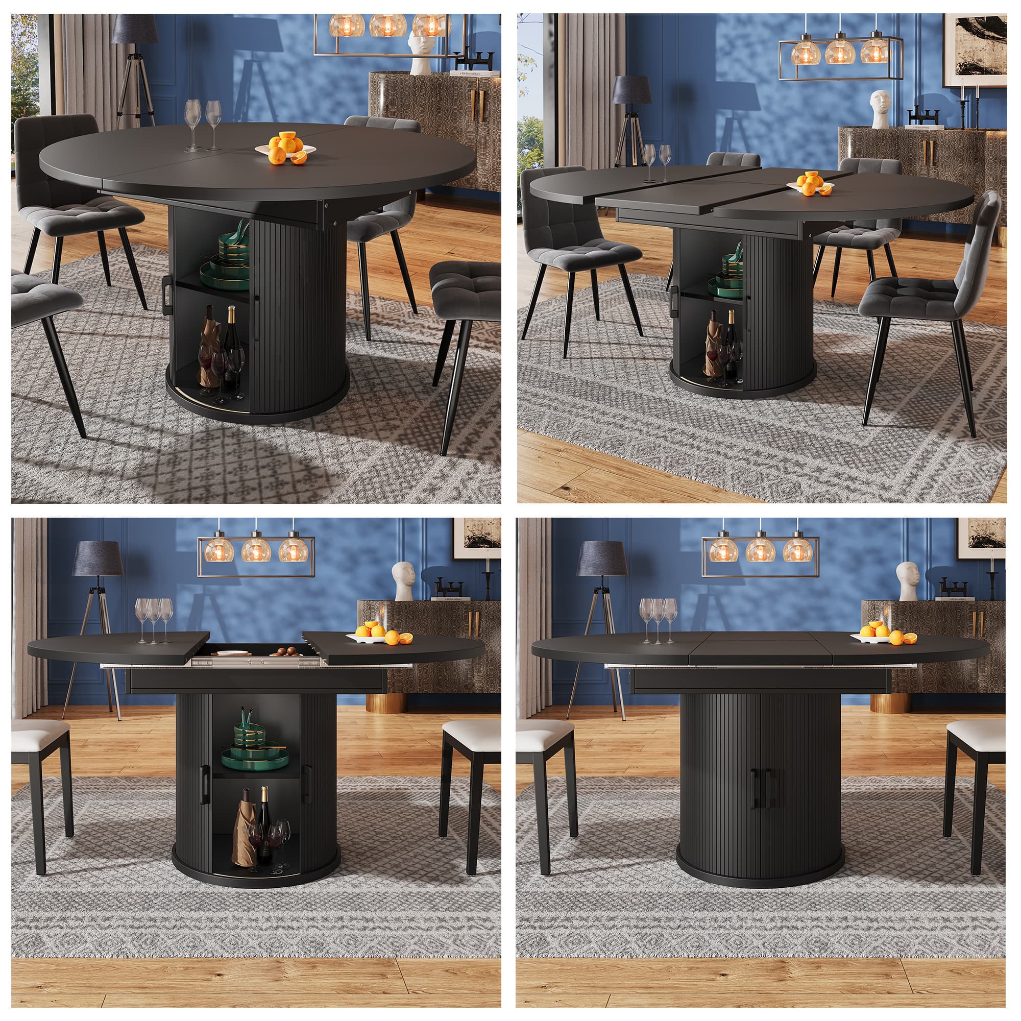 The Smart Extendable Table for Effortless Entertaining - Black