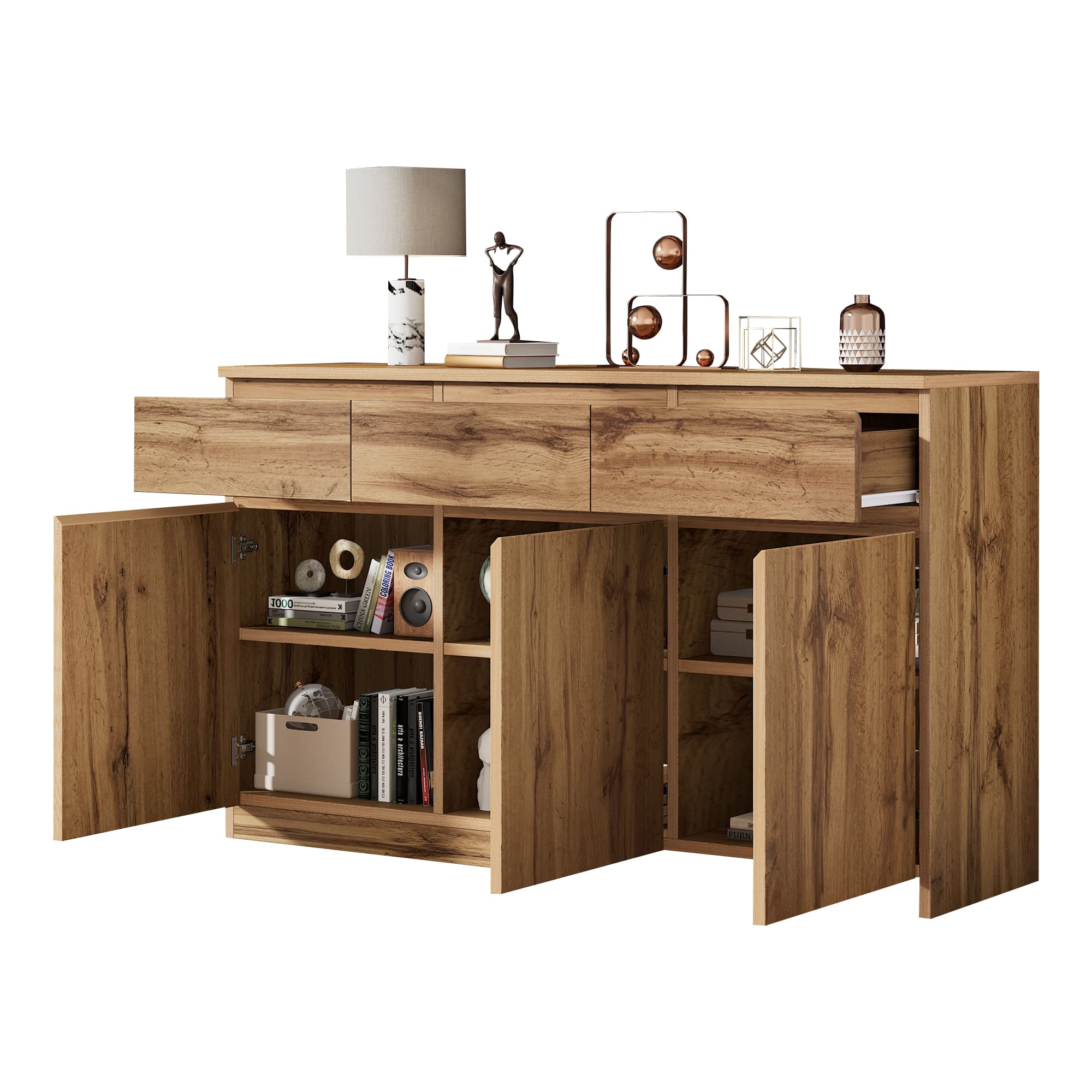 Elegant Oak Buffet Cabinet: Your Solution for a Tidy Home - image 5