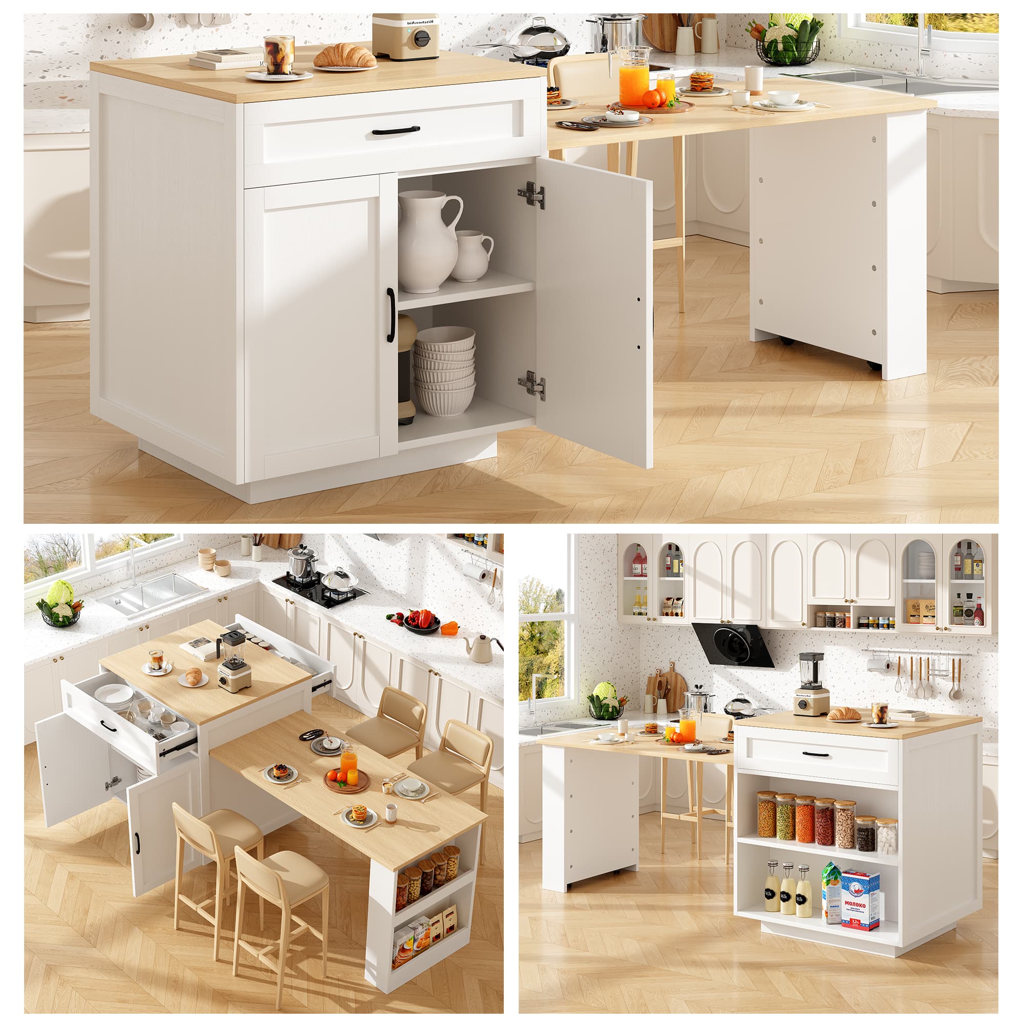 Expand Your Dining Space with this Versatile Kitchen Island