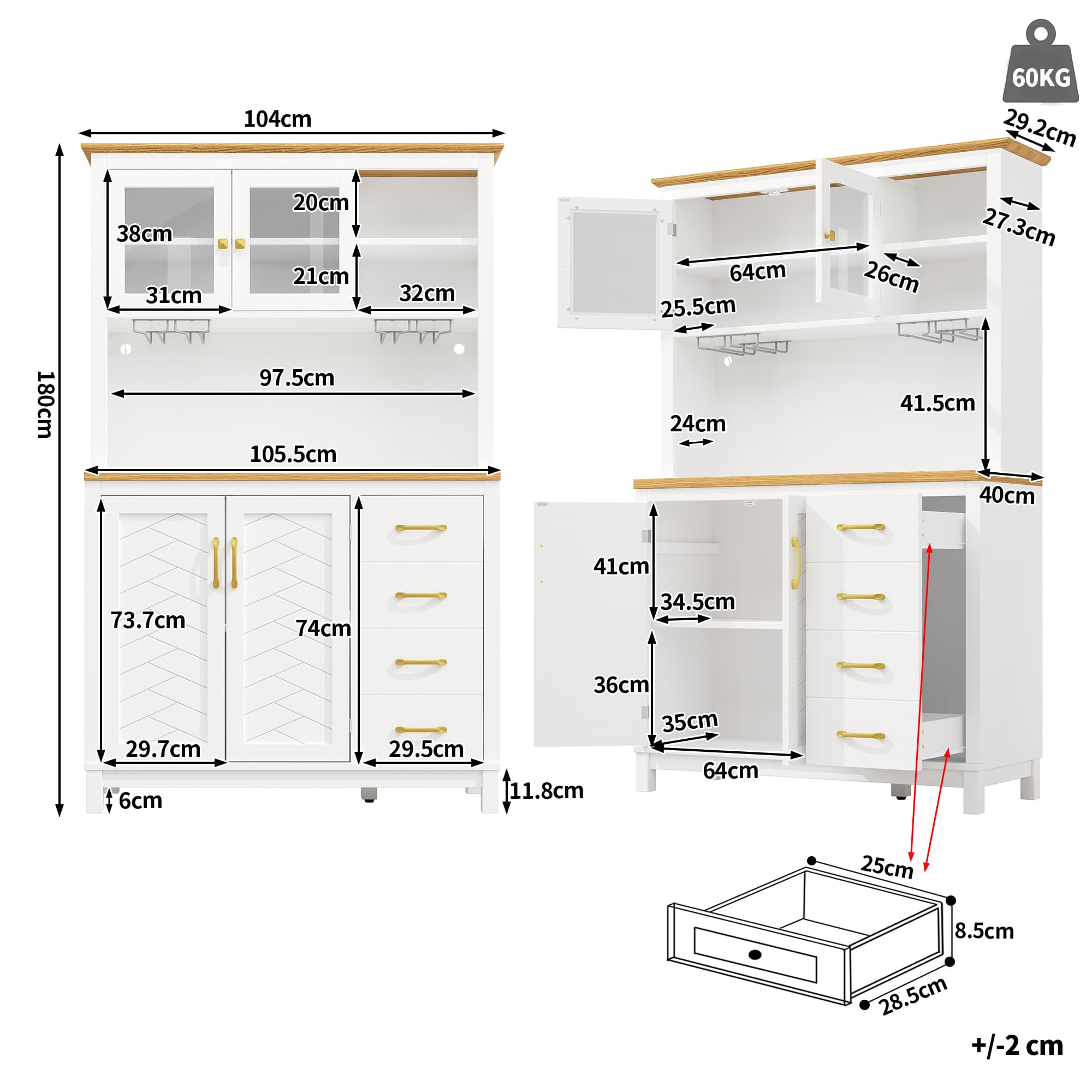 Transform Your Space with a Farmhouse Buffet & Display Cabinet - image 3