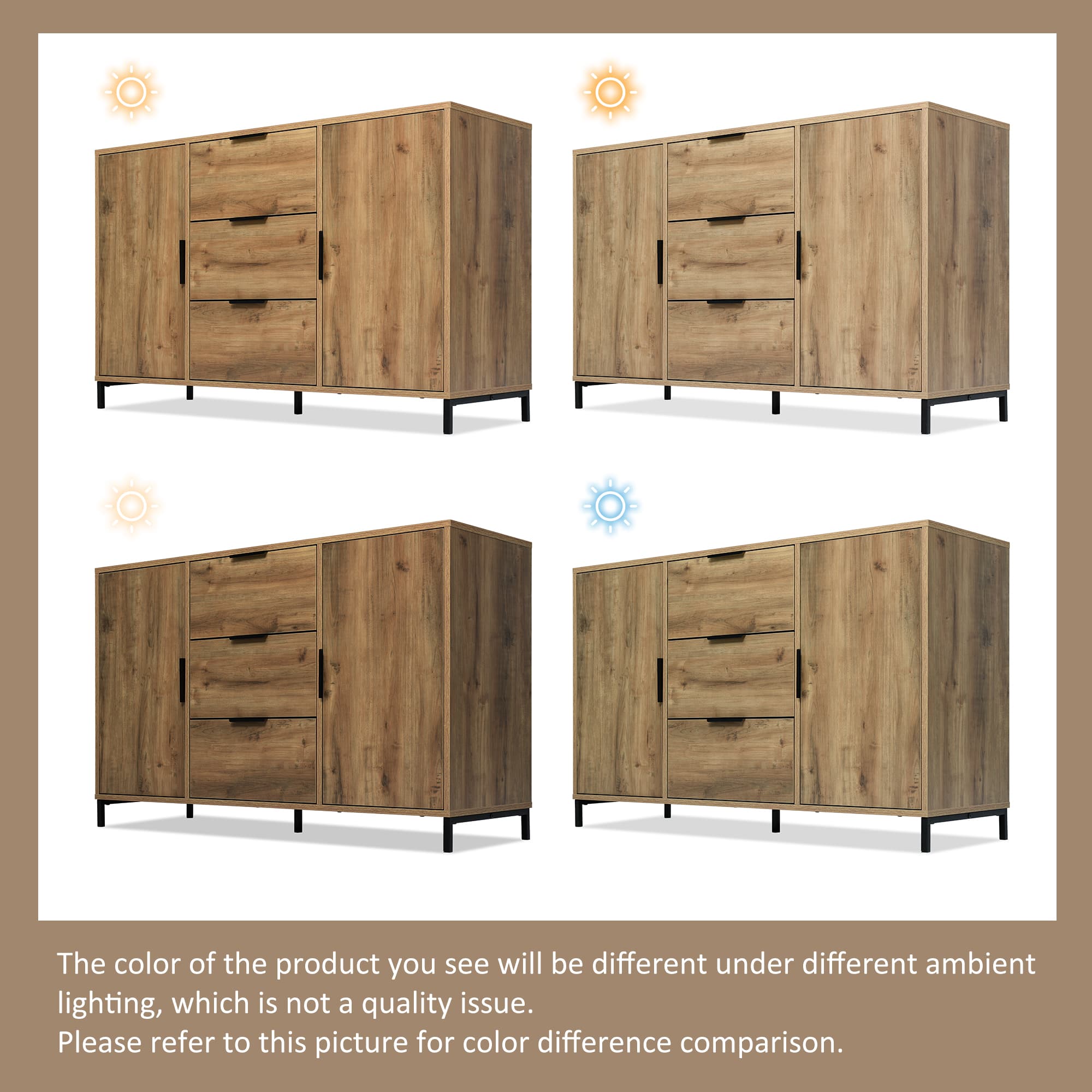Transform Your Living Room with this Dark Oak Industrial Sideboard - image 1