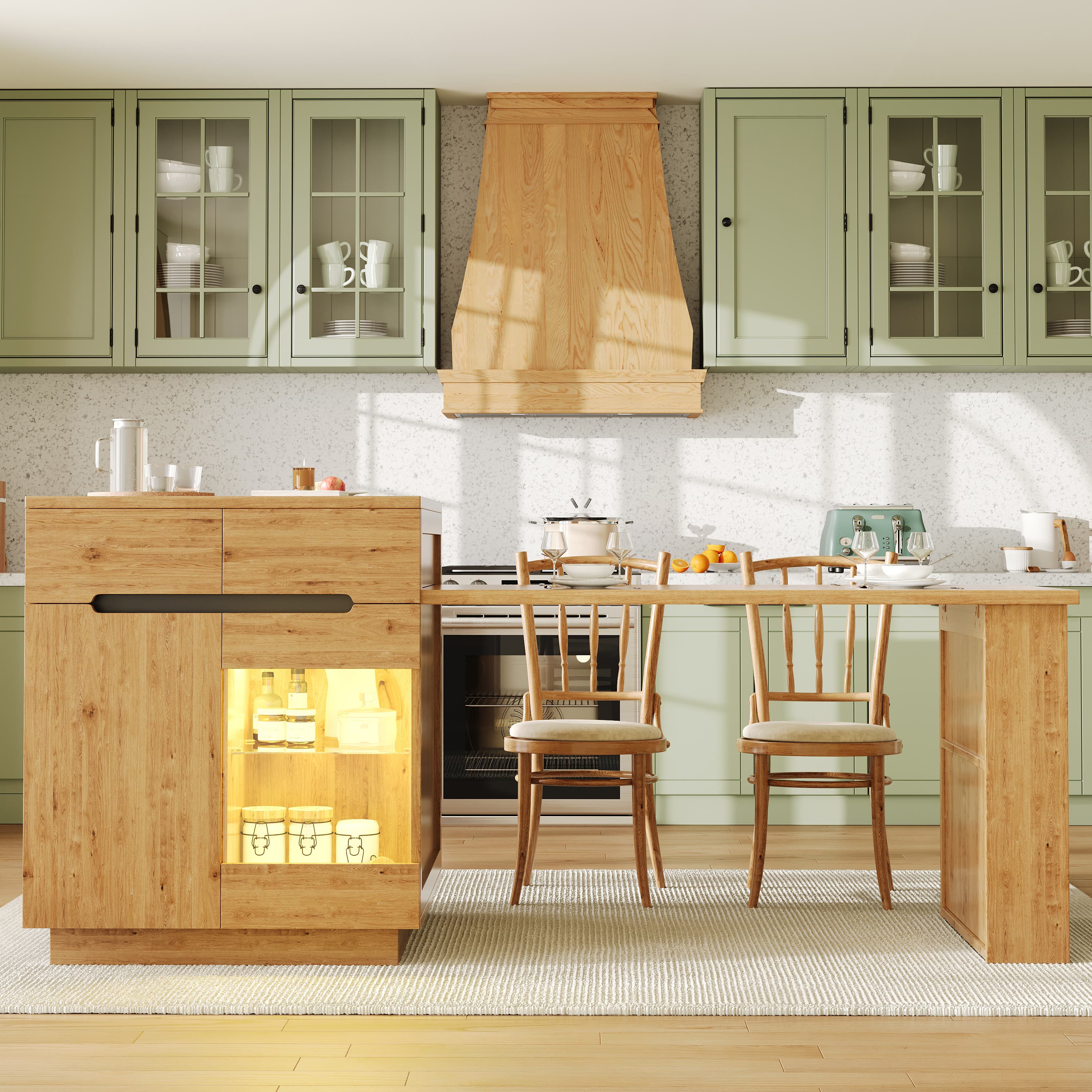 Extendable Oak Kitchen Island for Effortless Entertaining - image 5