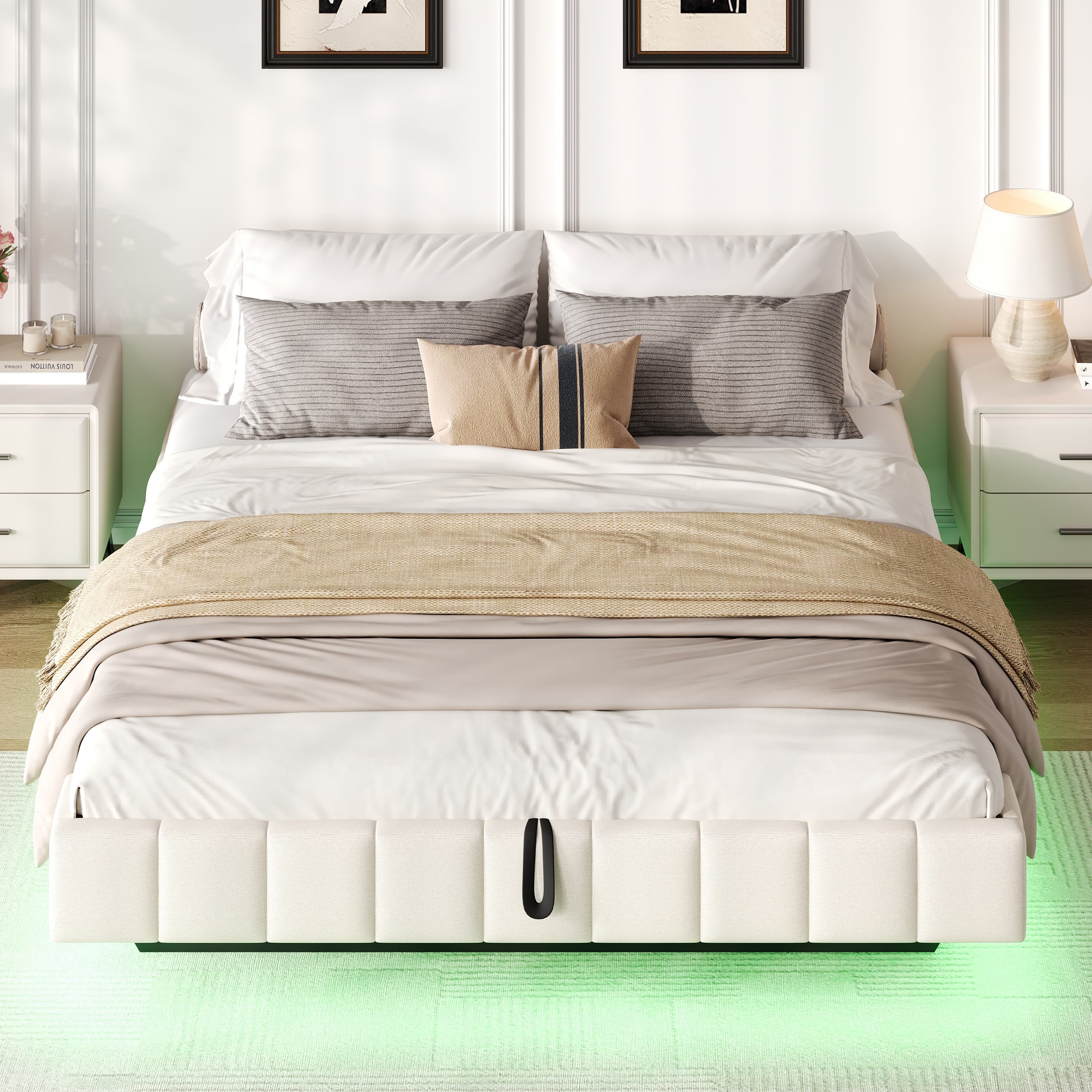 Transform Your Bedroom with this Floating Double Ottoman Bed - image 5