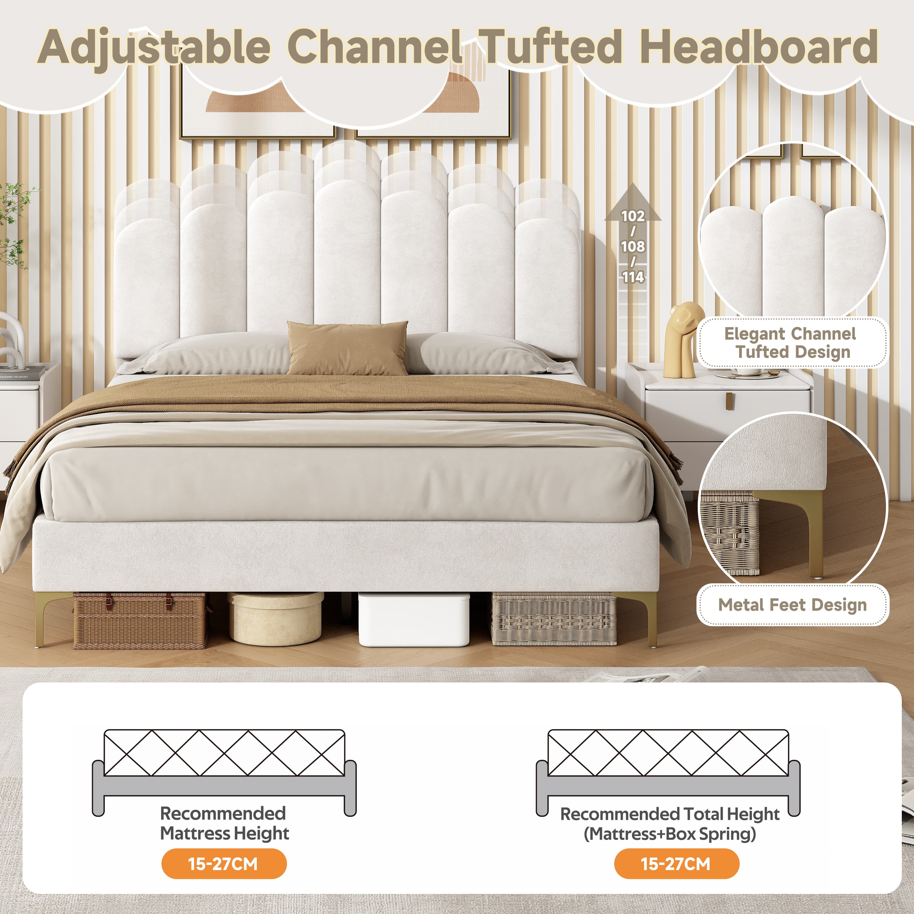 Transform Your Bedroom with this Scalloped Velvet Double Bed - image 3