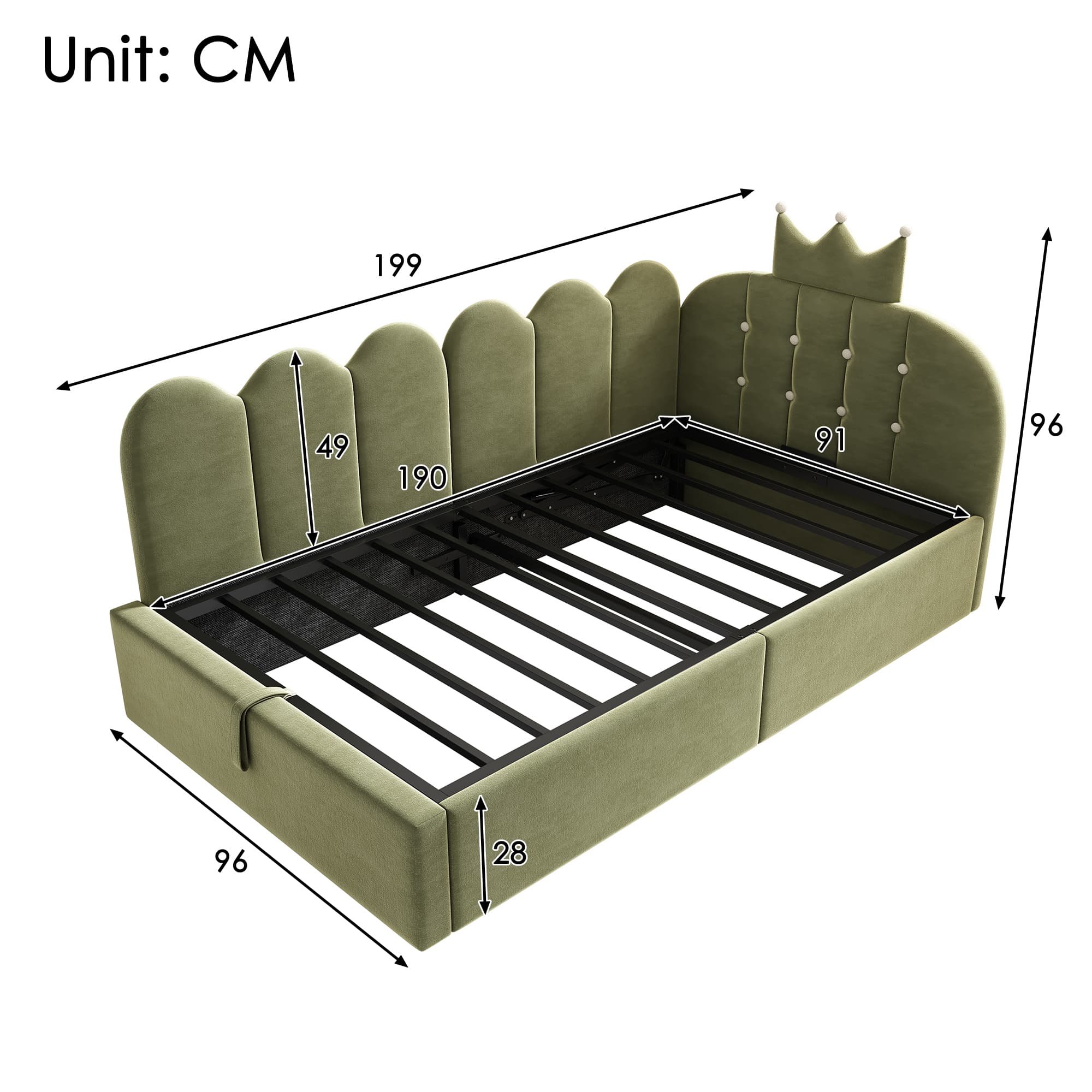 Transform Your Space with this Green Velvet Storage Daybed - image 4