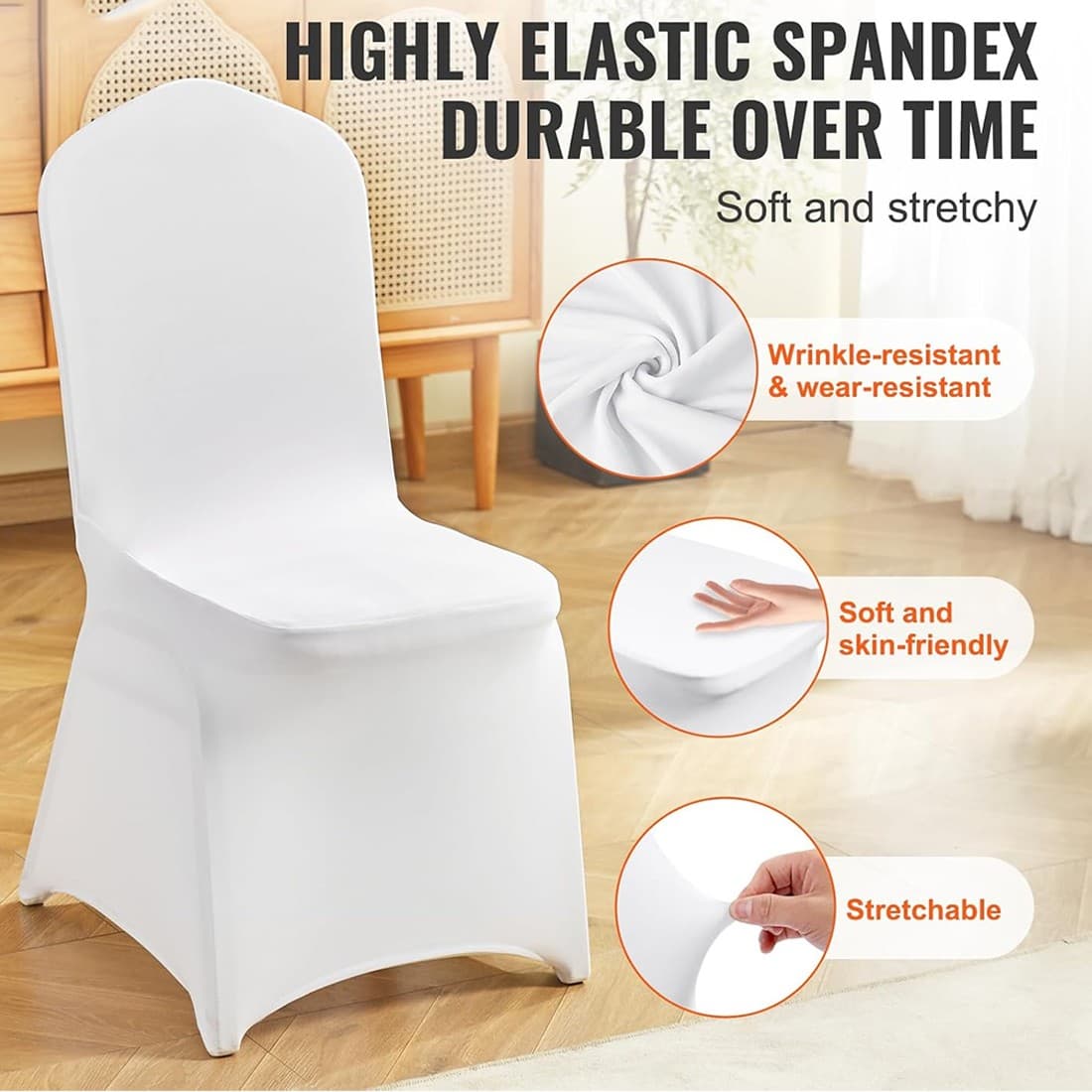 50 White Spandex Chair Covers for Flawless Event Styling - image 9