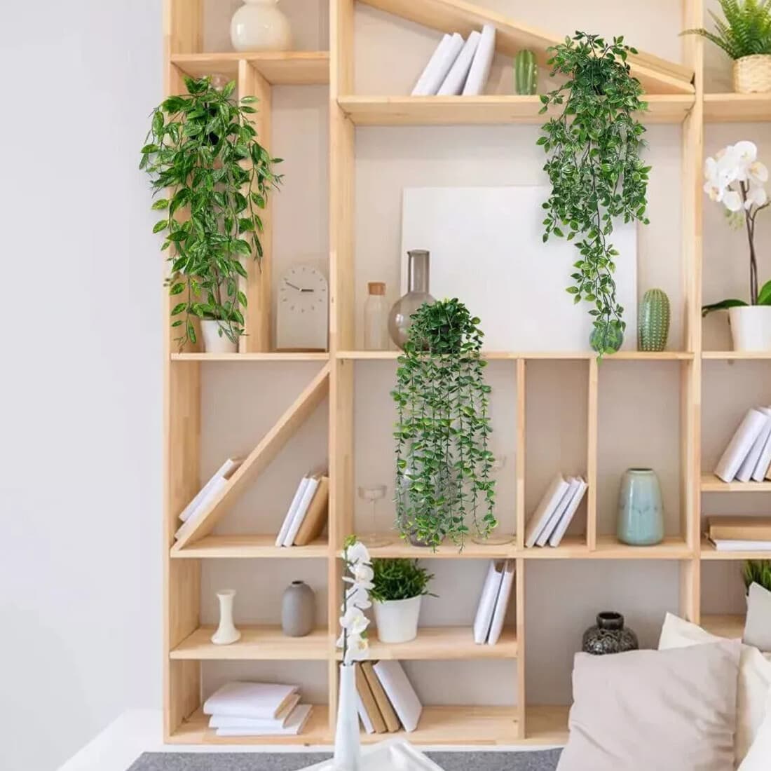 Set of 3 Realistic Artificial Hanging Plants - image 4